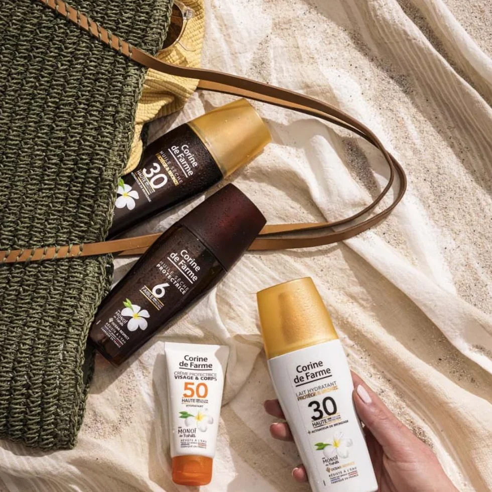 Corine de Farme Huile Sèche SPF30 Protection Solaire UVA UVB Bronzage Monoï de Tahiti 150 ml