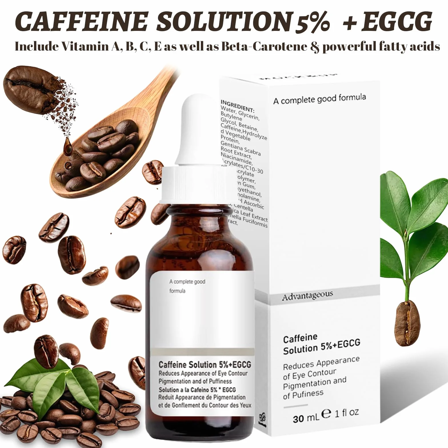Flintronic Sérum Anti-Cernes Caféine 5% + EGCG 30 ml