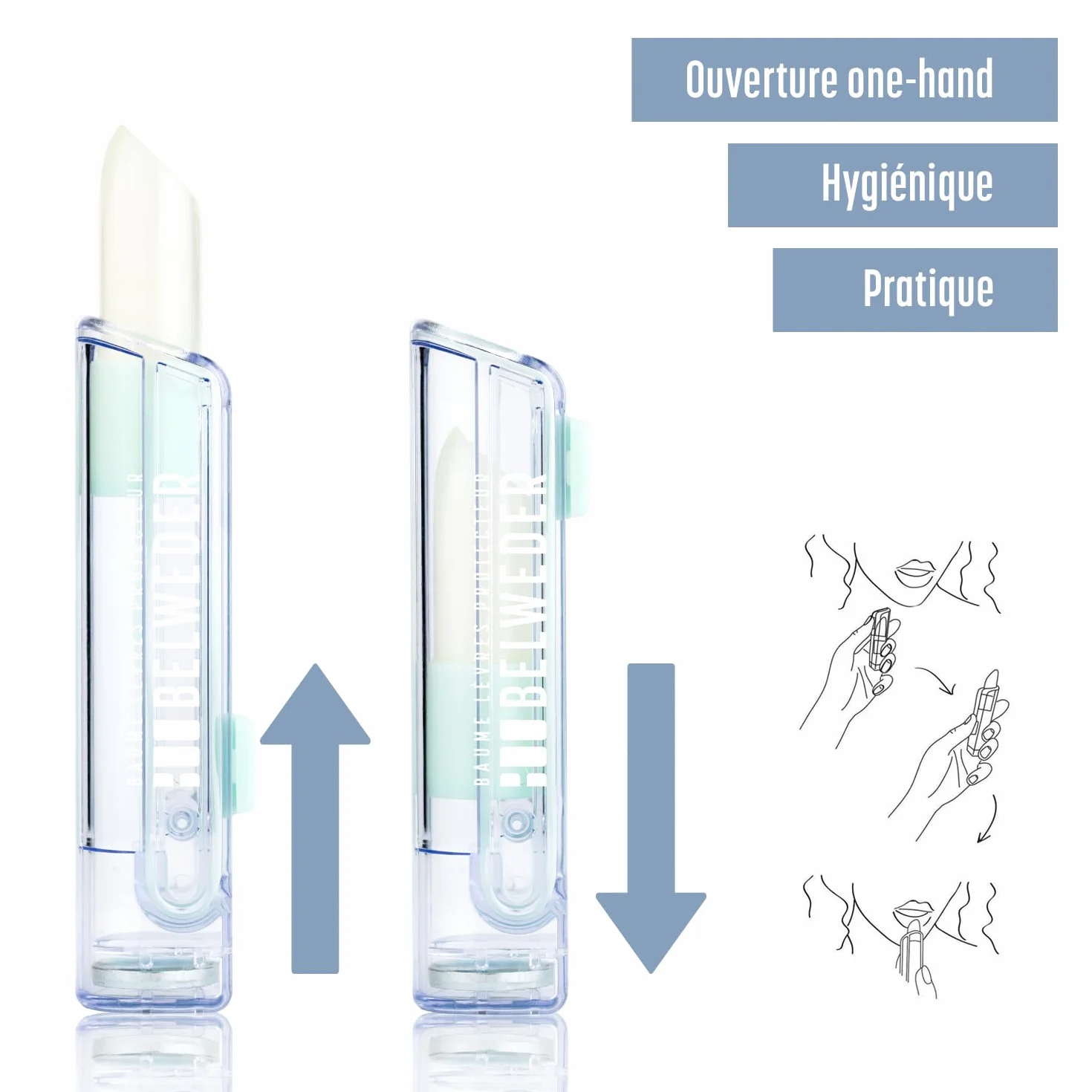 BELWEDER Baume à lèvres à l'acide hyaluronique - Soin hydratation régénération transparent