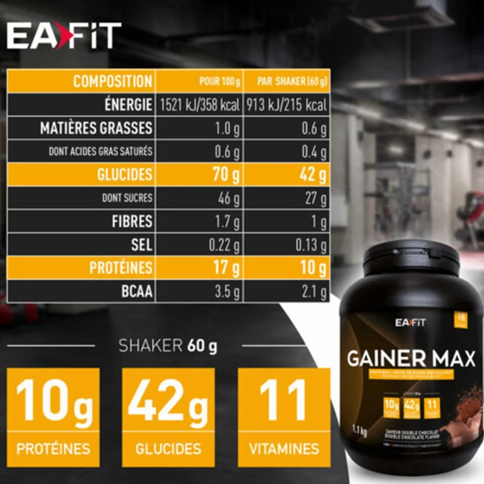 GAINER MAX Double chocolat 1,1 kg