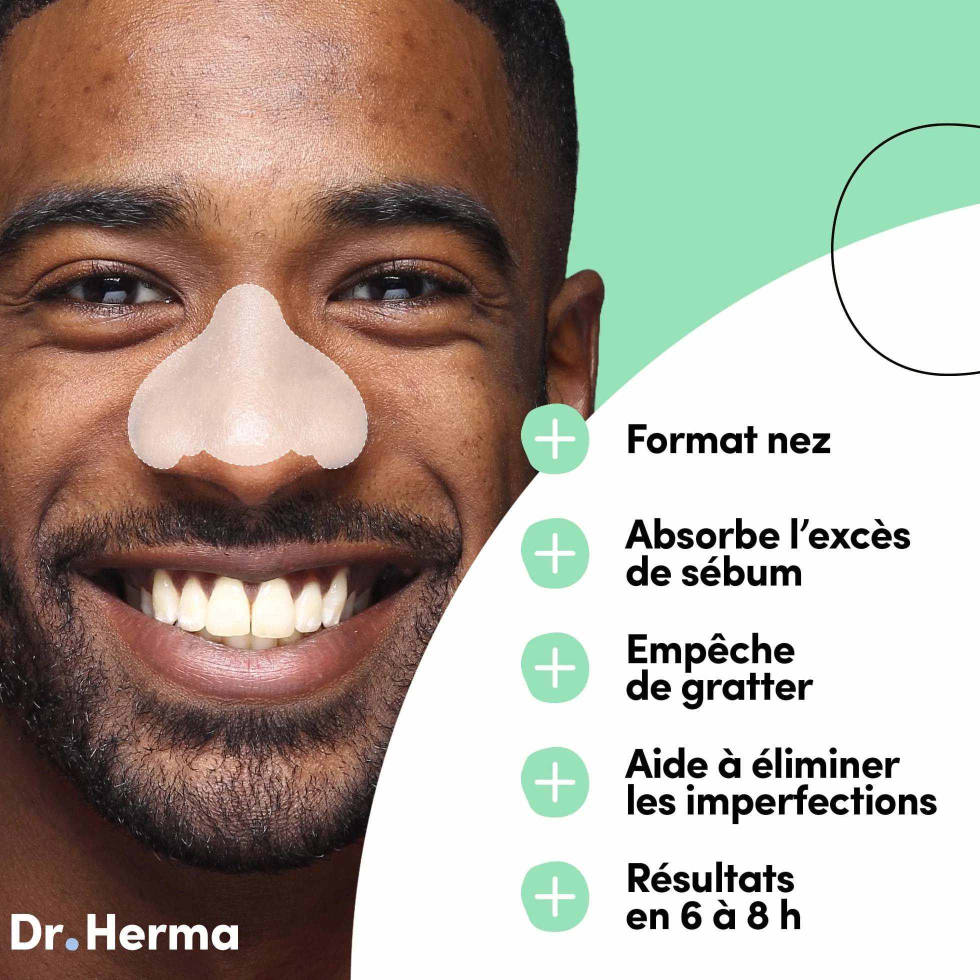 Dr. Herma Patch Anti Bouton Acide Salicylique Hydrocolloïdes Huile d'Arbre à Thé Boîte de 10 patchs
