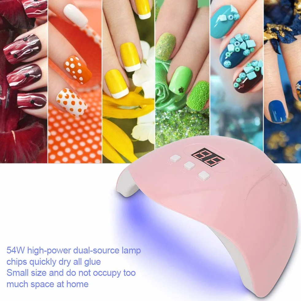 Lampe à Ongles, Sèche-vernis à Ongles, Machine de Durcissement de Lampe à Gel UV USB 54W LED, Outils de Manucure Professionnels pour Salon de Beauté et de Maison(SUNX3)