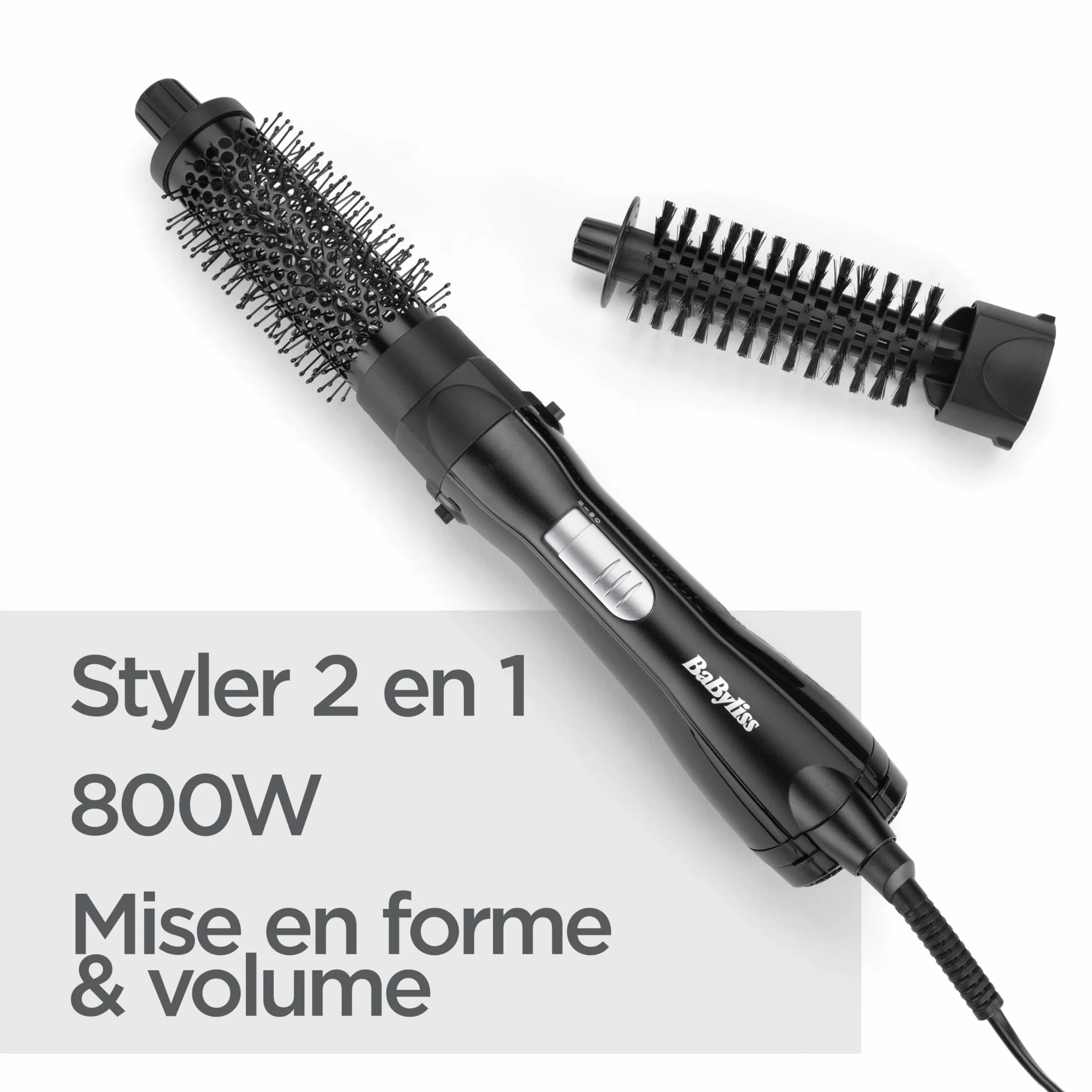 BaByliss Brosse soufflante Shape & Smooth AS82E 30 mm 20 mm air froid noir