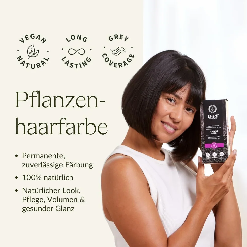 Kit complet khadi ColorCycle COLOR PREP Coloration végétale + DEEP CLEANSE Shampooing clarifiant + FINISH Après-shampooing après coloration + CARE Huile capillaire Ayurvédique