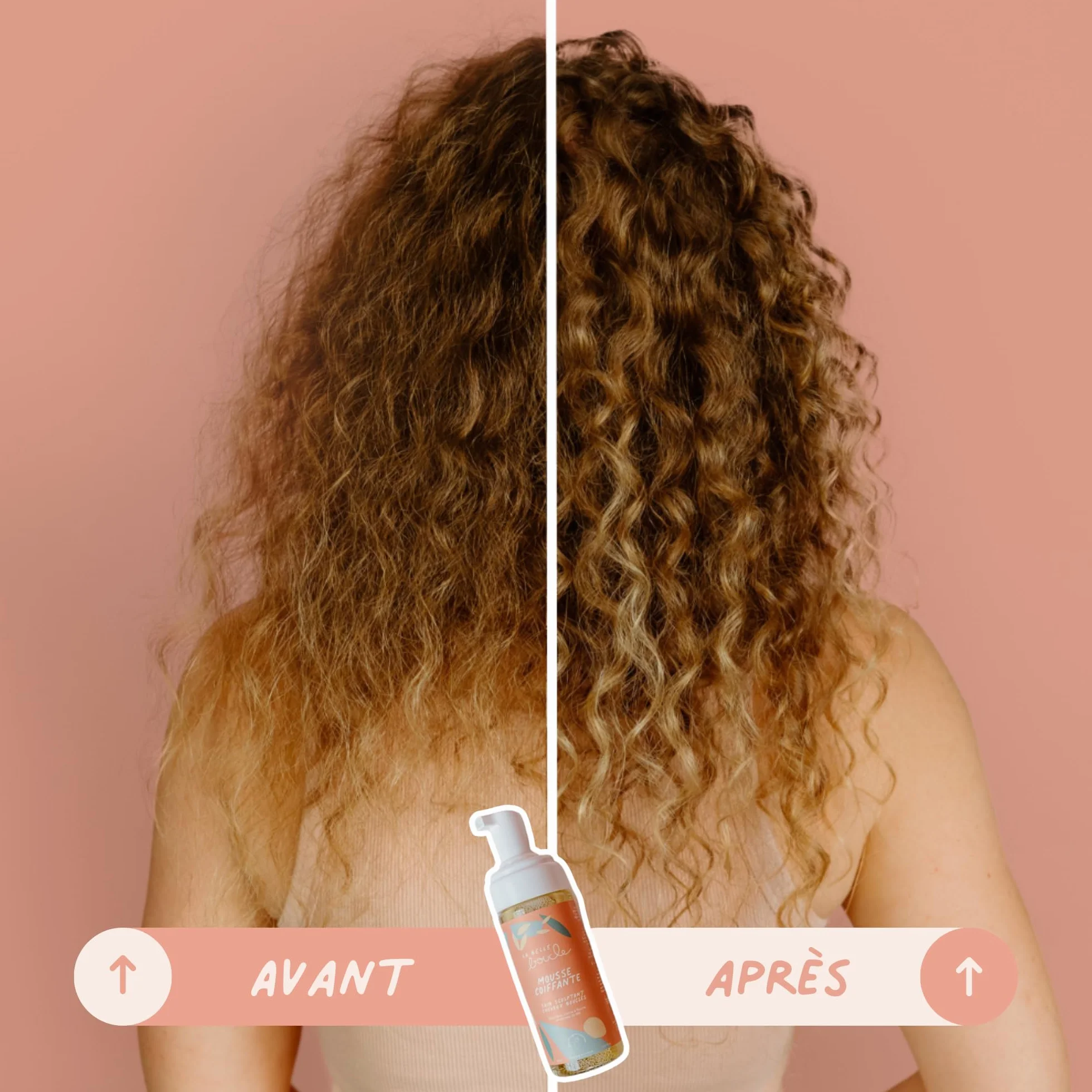 La Belle Boucle - Mousse Coiffante Cheveux Bouclés, Frisés & Crépus - Soin Sculptant 150ml - Définition, Volume & Anti-Frisottis Sans Effet Carton - Vegan, France