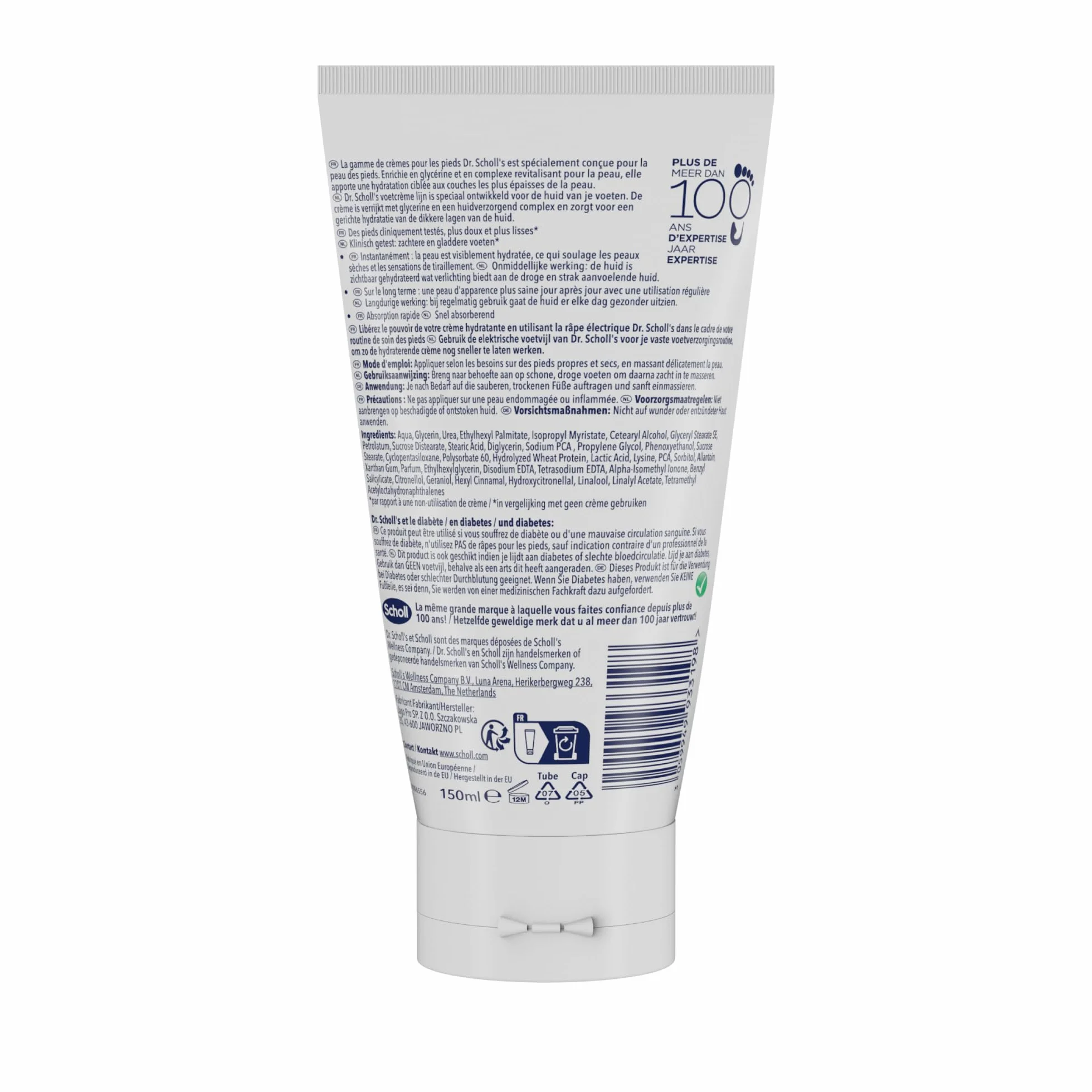 Dr. Scholl's Crème Pieds Hydratation Renforcée 150ml