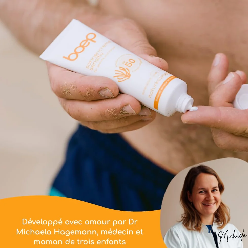 Crème solaire sensible SPF 50 pour visage et corps 50ml