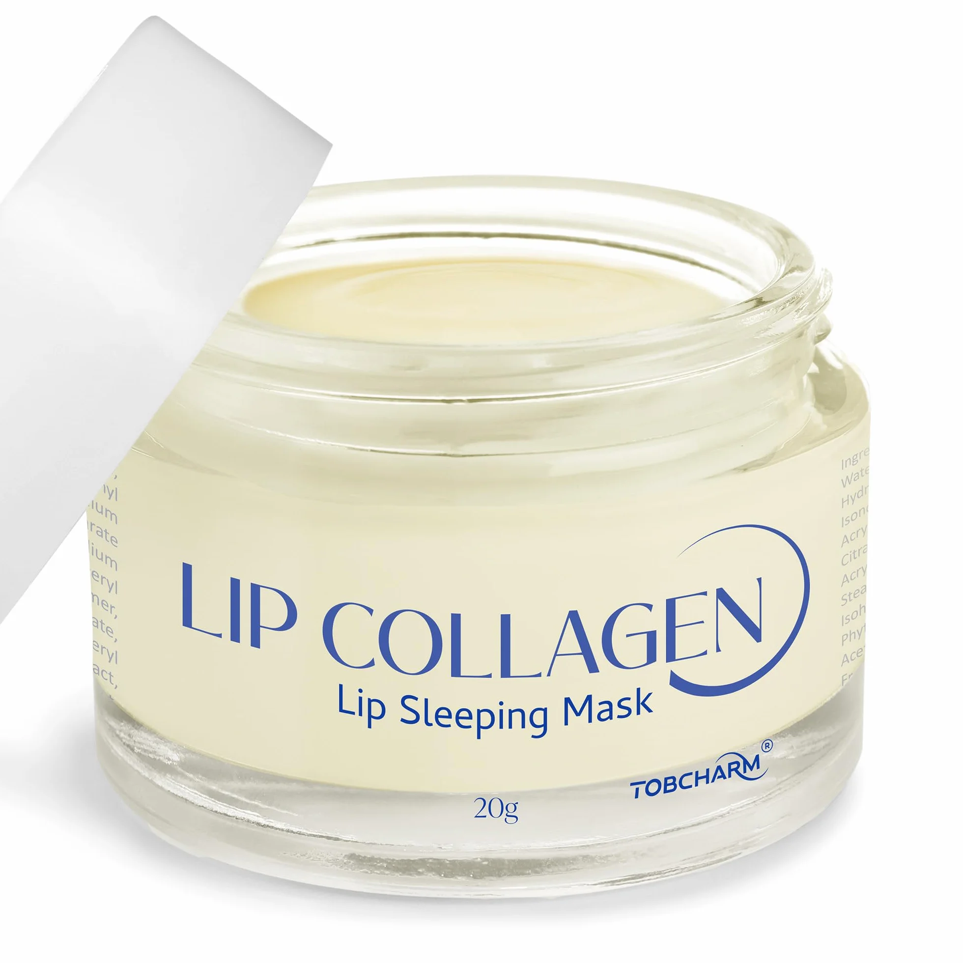 Tobcharm Masque de Nuit Réparateur pour Lèvres | Baume Intense Hydratant Anti-Rides | Enrichi en Acide Hyaluronique & Complexe Peptidique | Soin Nocturne Repulpant