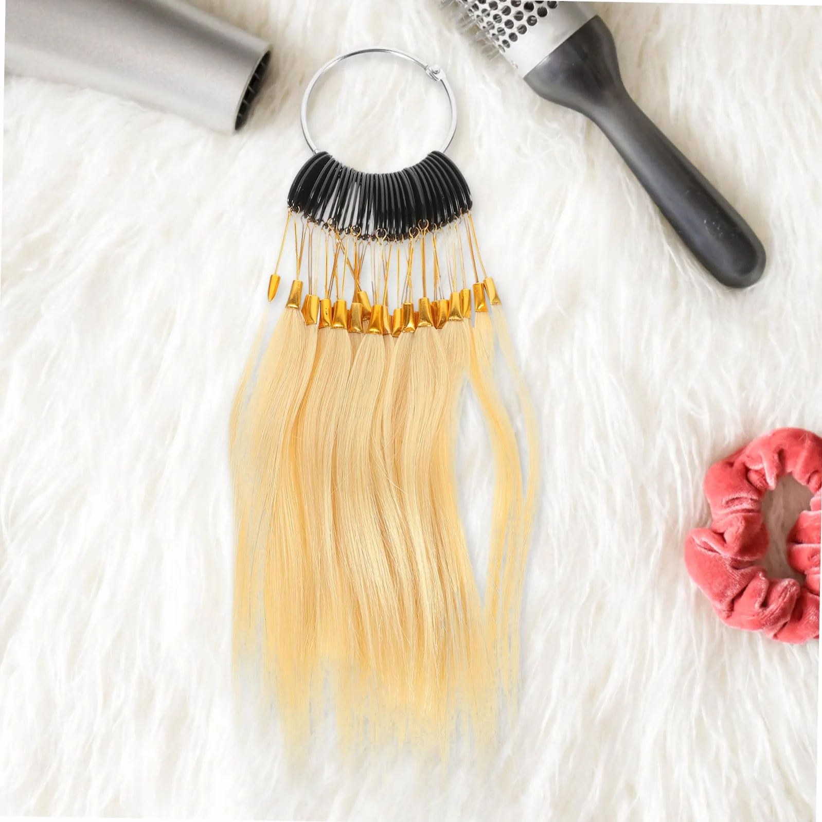 Échantillons de Cheveux Réels 30pcs pour Test de Coloration Capillaire, Facile à Transporter, pour Salons de Beauté et Coiffure Professionnelle