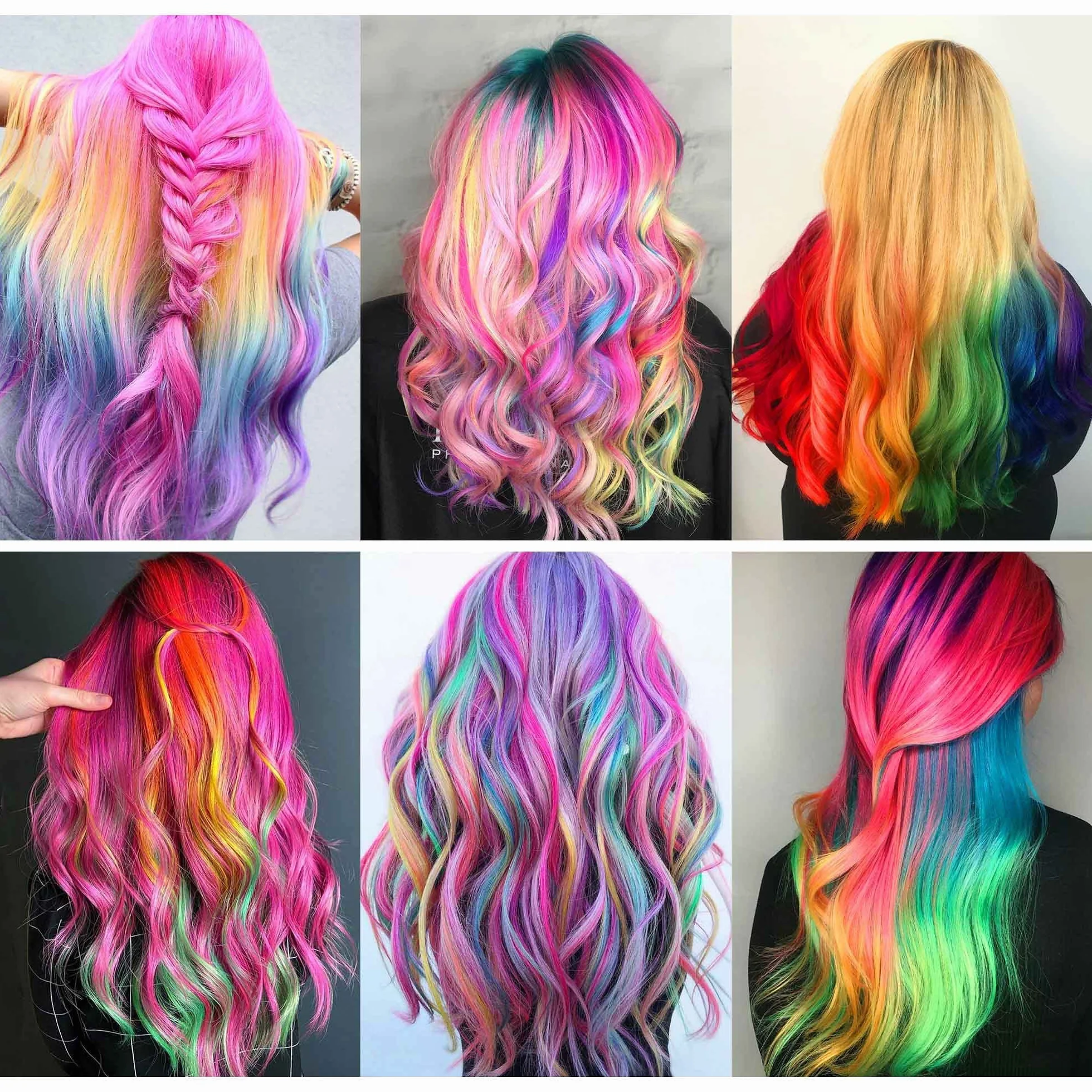 Craie pour Cheveux 8 Couleurs, Coloration Temporaire Cheveux pour Hommes et Femmes, Anniversaire, Fête, Cosplay, Halloween
