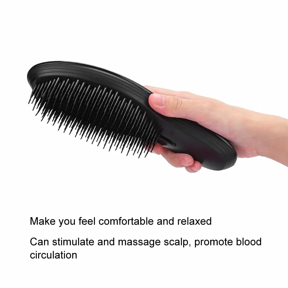 Peigne de coiffure à coussin d'air Noir portable pour massage du cuir chevelu
