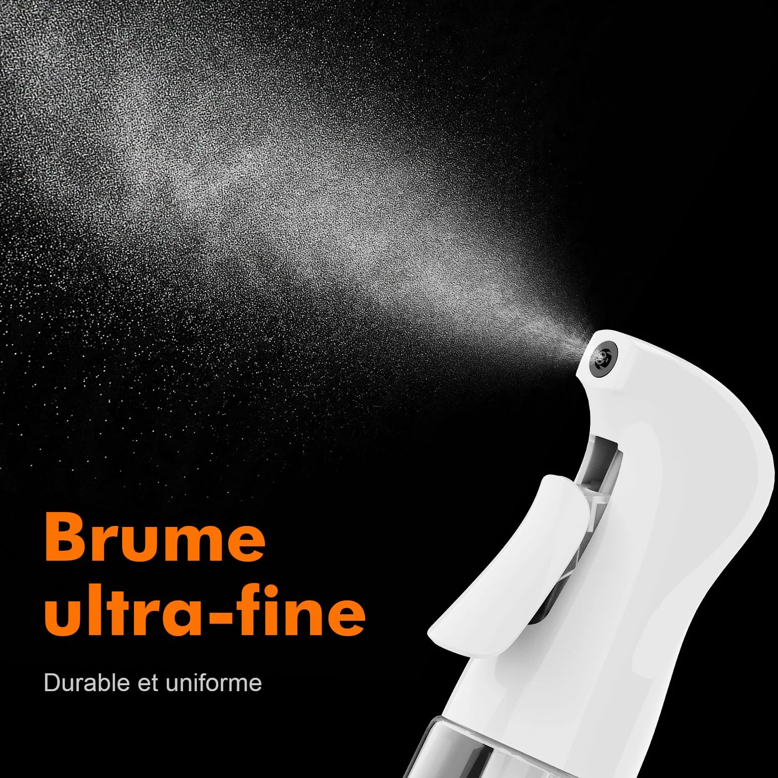 GRIFEMA Pulvérisateur d’Eau 200 ml Blanc – Spray Réutilisable à Brume Fine GE2003W-200