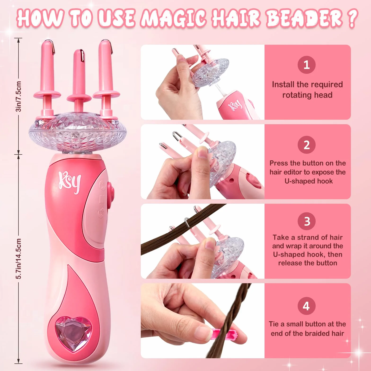Machine à Tresser les Cheveux Automatique, Appareil à Tresser les Cheveux pour Fille, Kit Coiffure Enfant