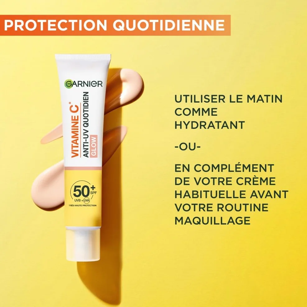 Garnier SkinActive Fluide Anti-Taches Anti-UV Quotidien SPF 50+ Vitamine C 40 ml