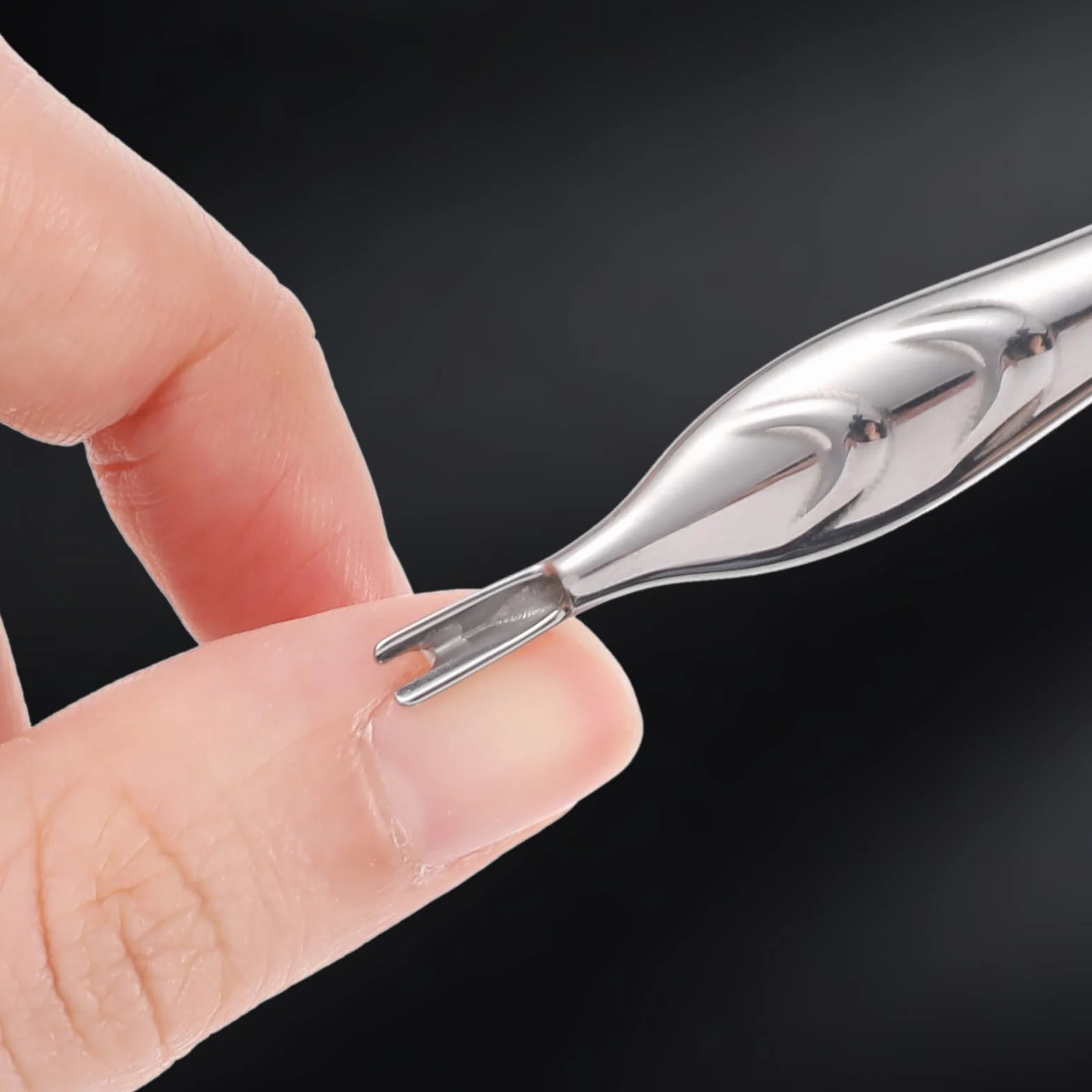 Repousse-cuticules en acier inoxydable 2 en 1, coupe-cuticules double tête, outil de manucure