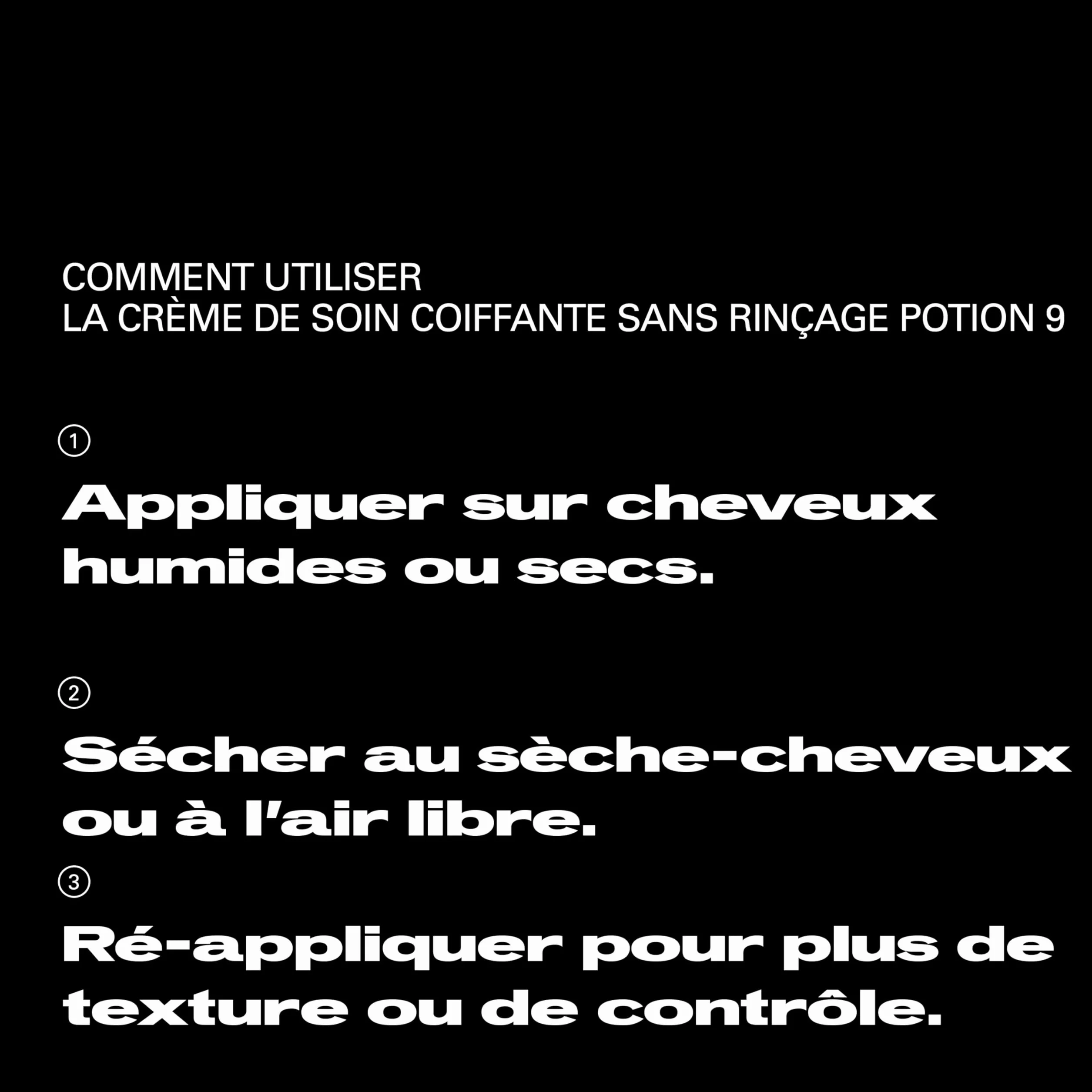 Sebastian Professional Potion 9 – Crème de soin coiffante sans rinçage professionnelle, nutrition et brillance instantanées