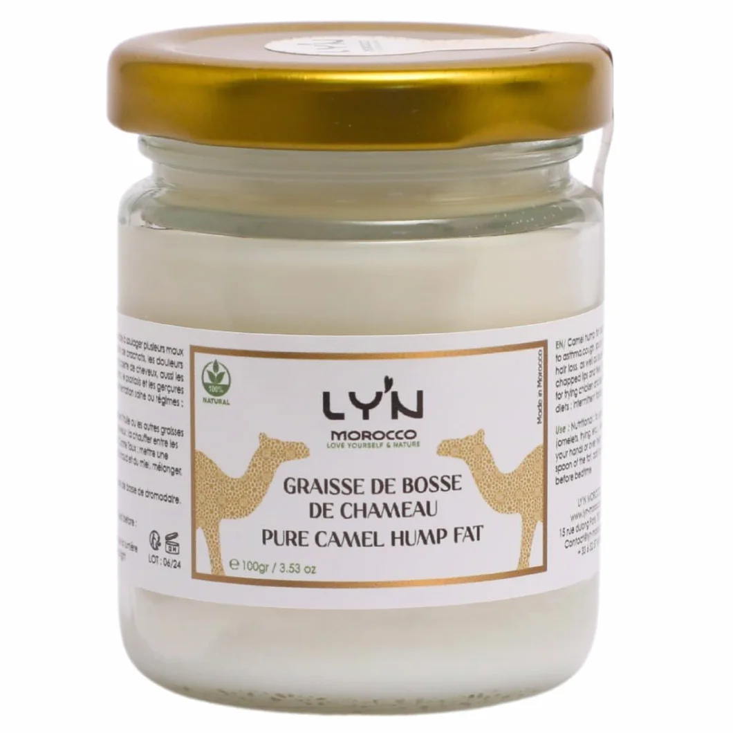 Suif de Bosse de Chameau - Camel Tallow - 100% Pur - pour peau, cheveux et alimentation - Hydratation profonde pour visage et corps- Hydratant Biologique pour peau sèche et gercée