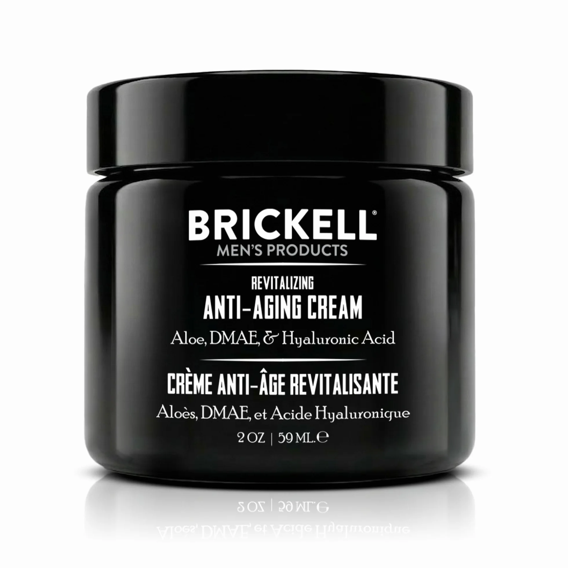 Brickell Men's Products Crème Anti-Âge Revitalisante, Crème Visage Anti-Rides Nuit Naturelle et Bio – 59ml – Parfumée