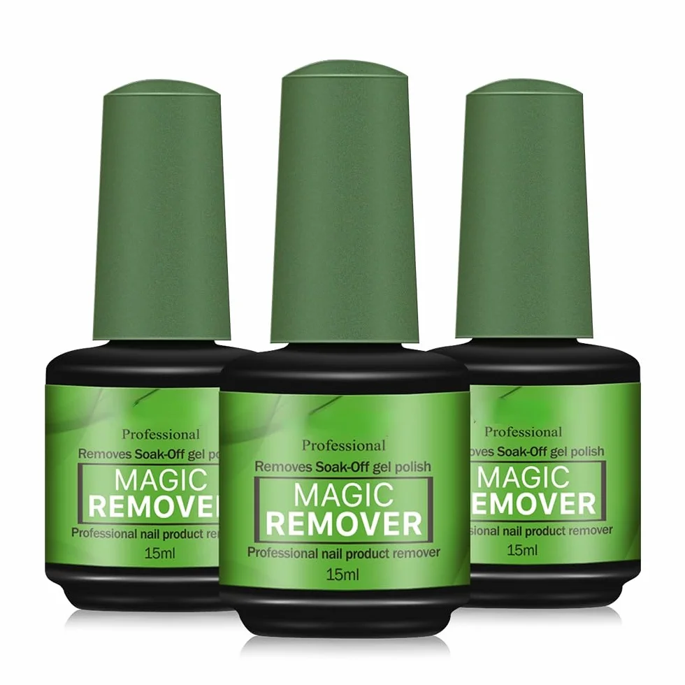 Dissolvant magique pour vernis gel UV - Lot de 3 dissolvants pour manucure