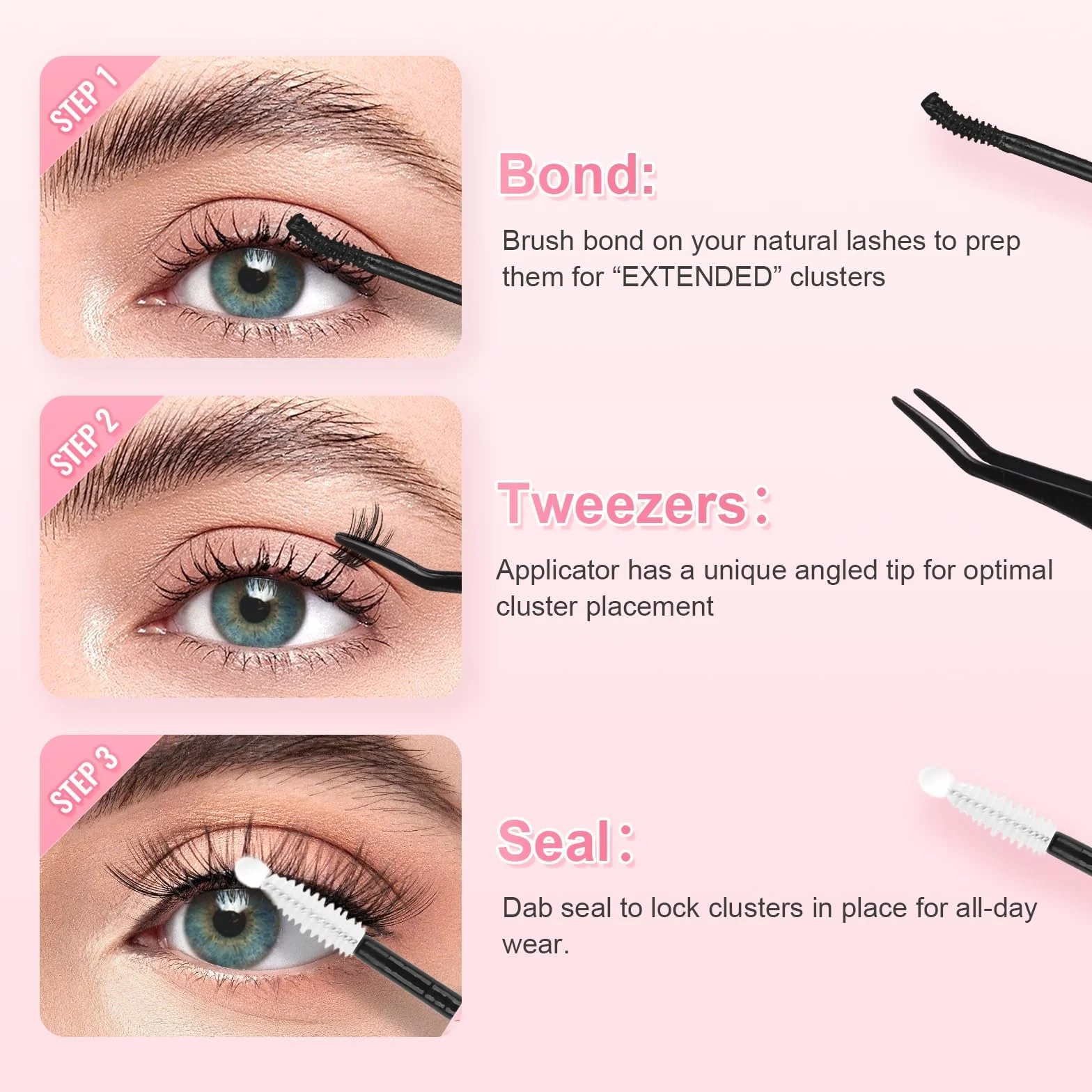 Parriparri Colle Faux Cils 2 in 1 Lash Bond et Seal DIY Adhésif Waterproof Strong Hold Eyelash Glue