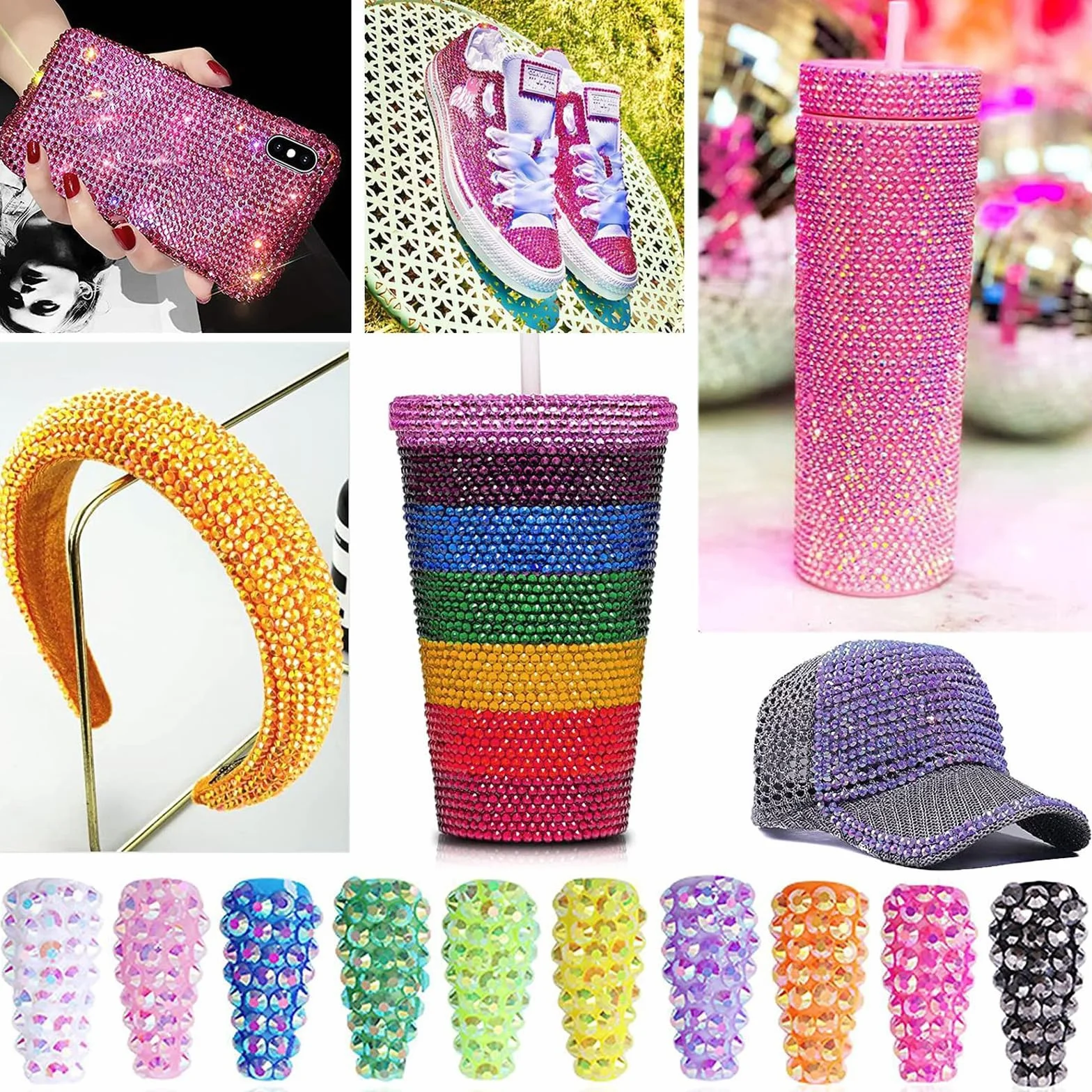 SS12 3mm Strass Cristal Ronde Autocollant Ongles Bricolage Vêtements Coques Téléphone Chaussures Sacs Rouge