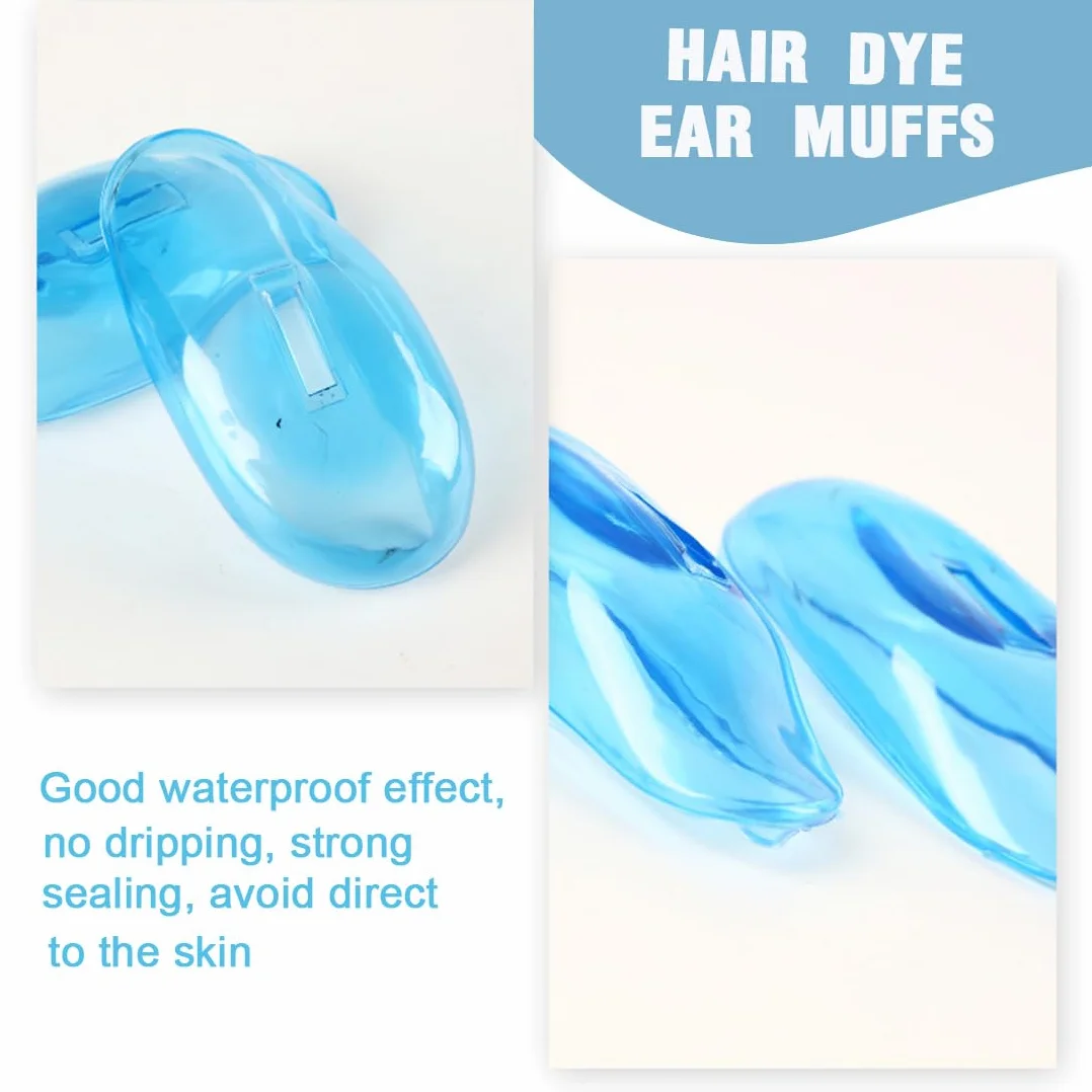 Cache-Oreilles pour Coiffure en Plastique imperméables, Protection Oreille Teinture Cheveux Douche