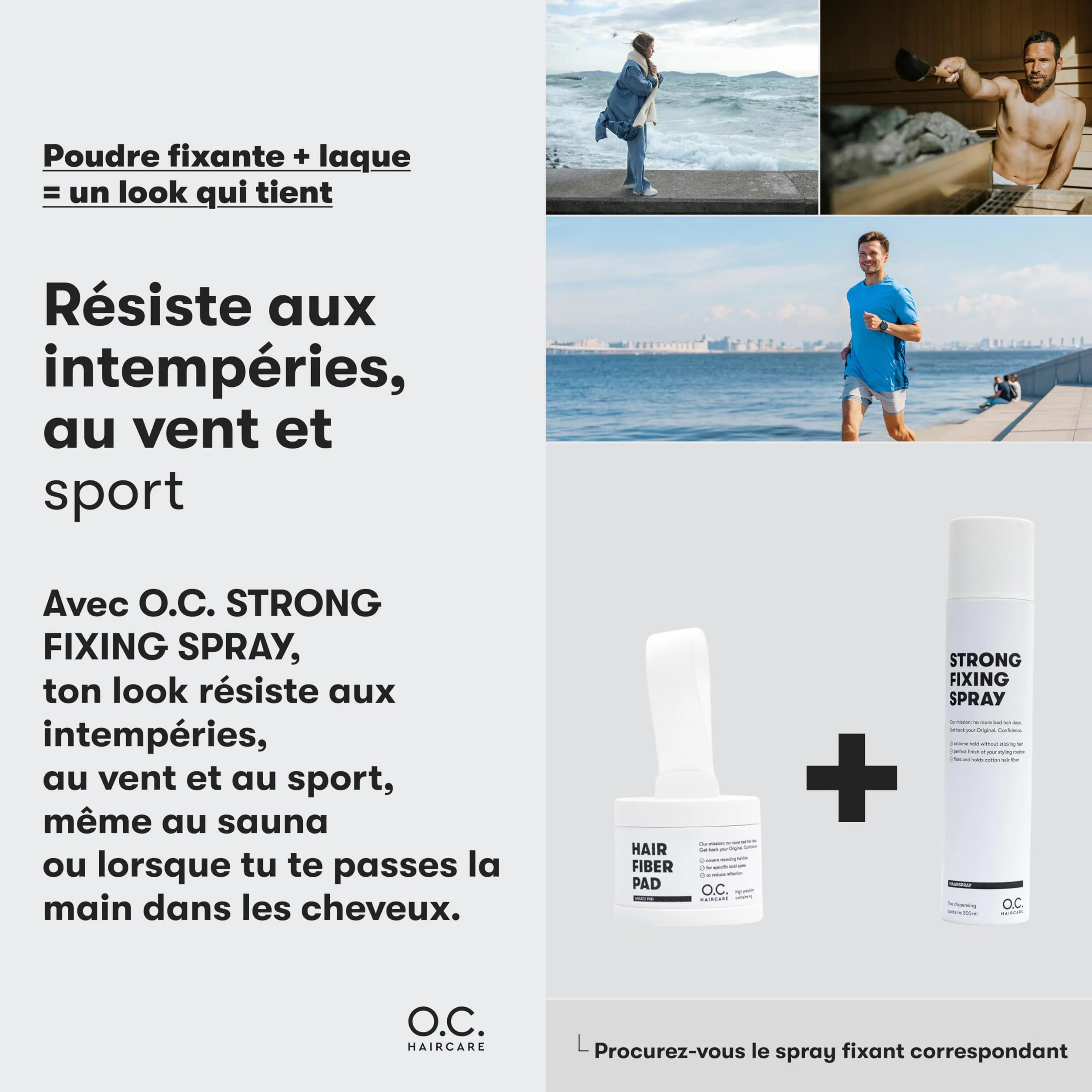 O.C. HAIRCARE Poudre épaississante pour cheveux - 9 couleurs - Recommandé par les grands salons
