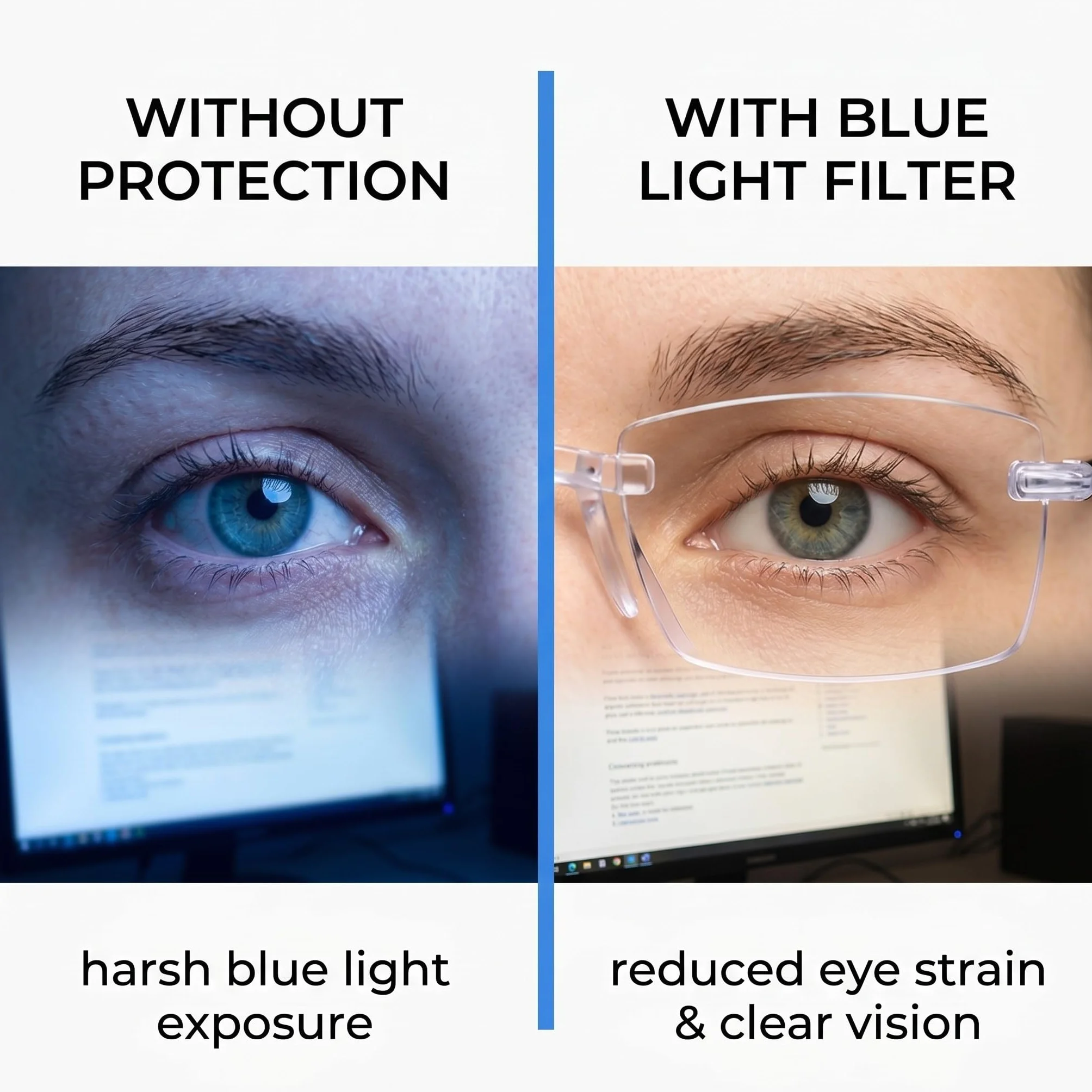 Lunettes de Presbytie Anti-Lumière Bleue Changement de Couleur Lot de 2 Homme Femme