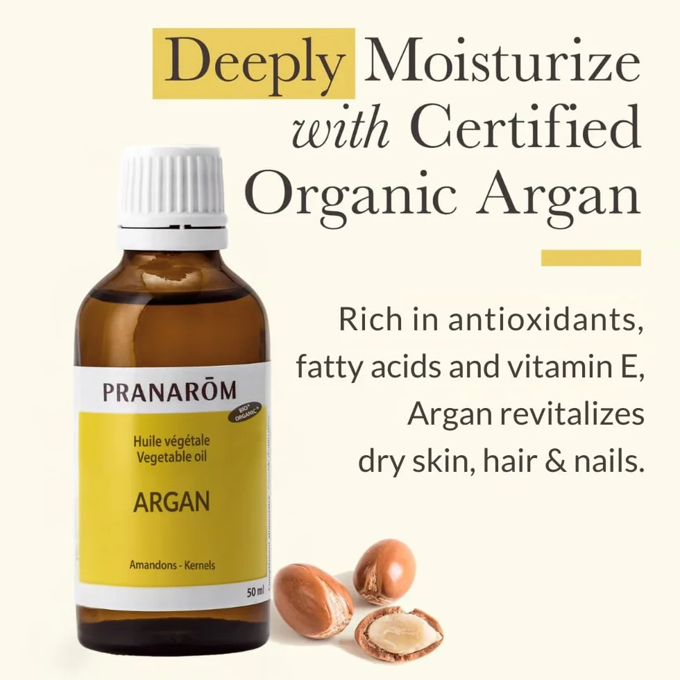 Pranarôm Argan Bio Huile Végétale 50 ml Anti-Age Réparatrice