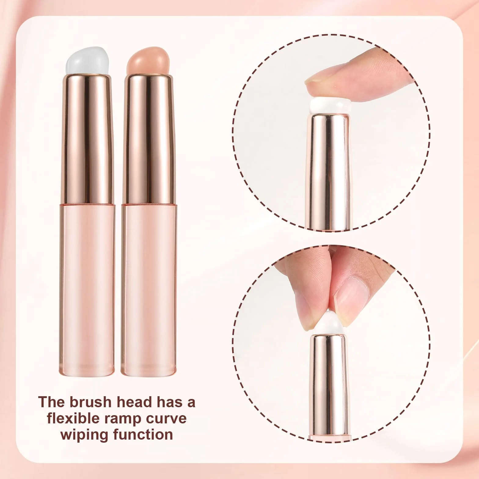 Pinceau à Lèvres en Silicone, Applicateur de Masque à Lèvres avec Capuchon, Pinceau de Maquillage Multifonctionnel