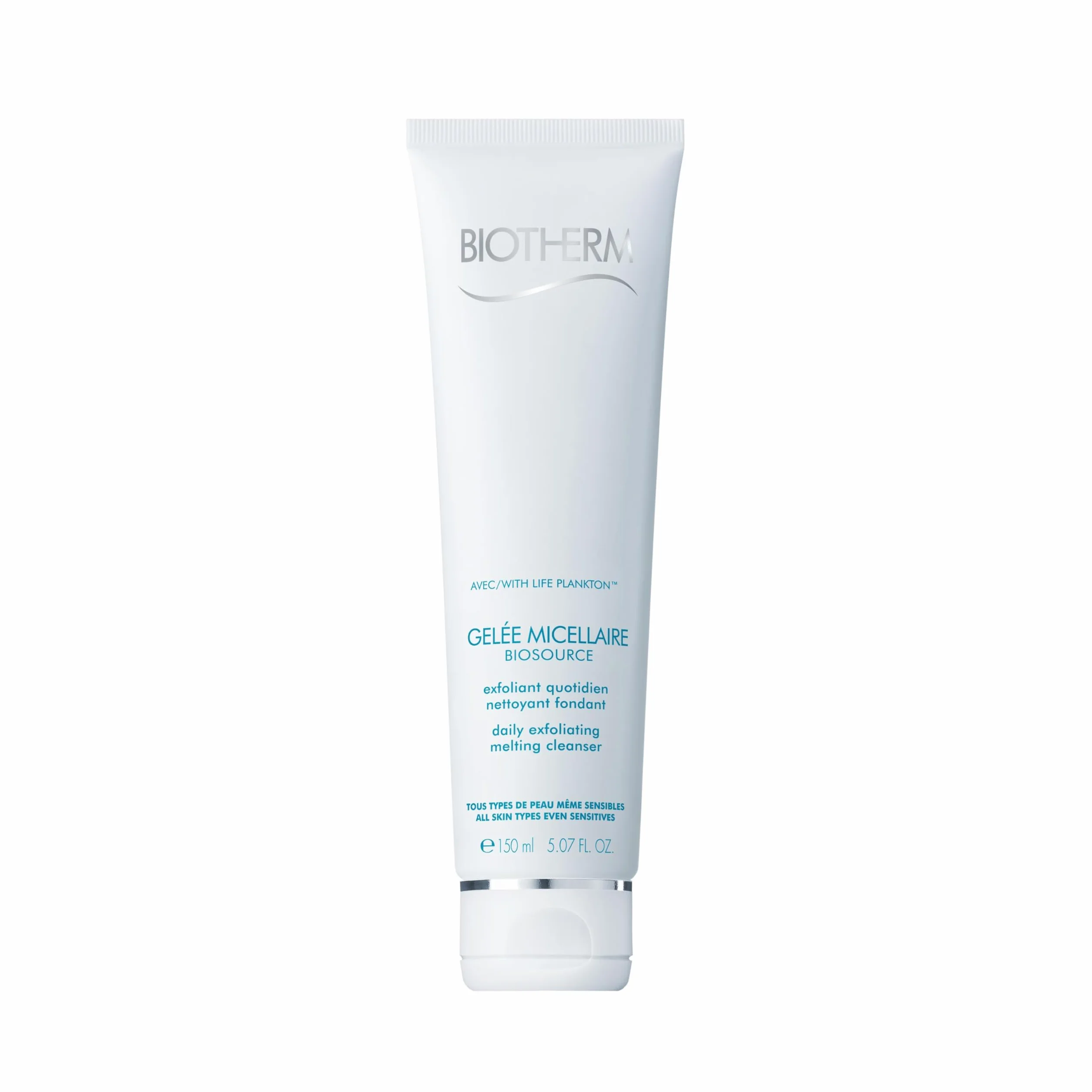 Biotherm, Biosource Gelée Micellaire Nettoyante, Élimine les Impurtées, Peau Radieuse, Enrichi en Biotech Plankton et L. Saccharina Algue Dorée, Tous Types de Peau, 150 ml