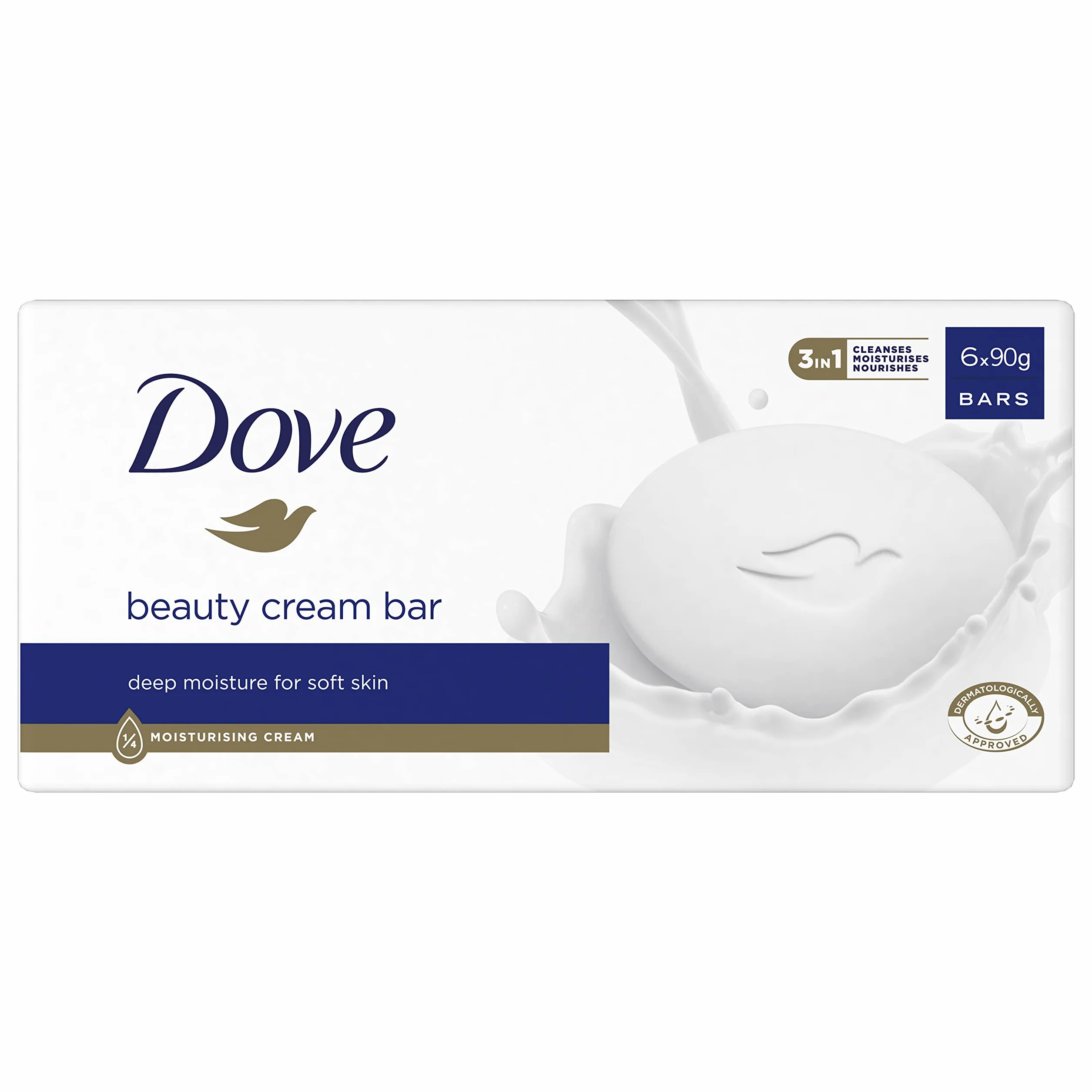 Dove Original Beauty Bar à la Crème Hydratante 6 x 90 g