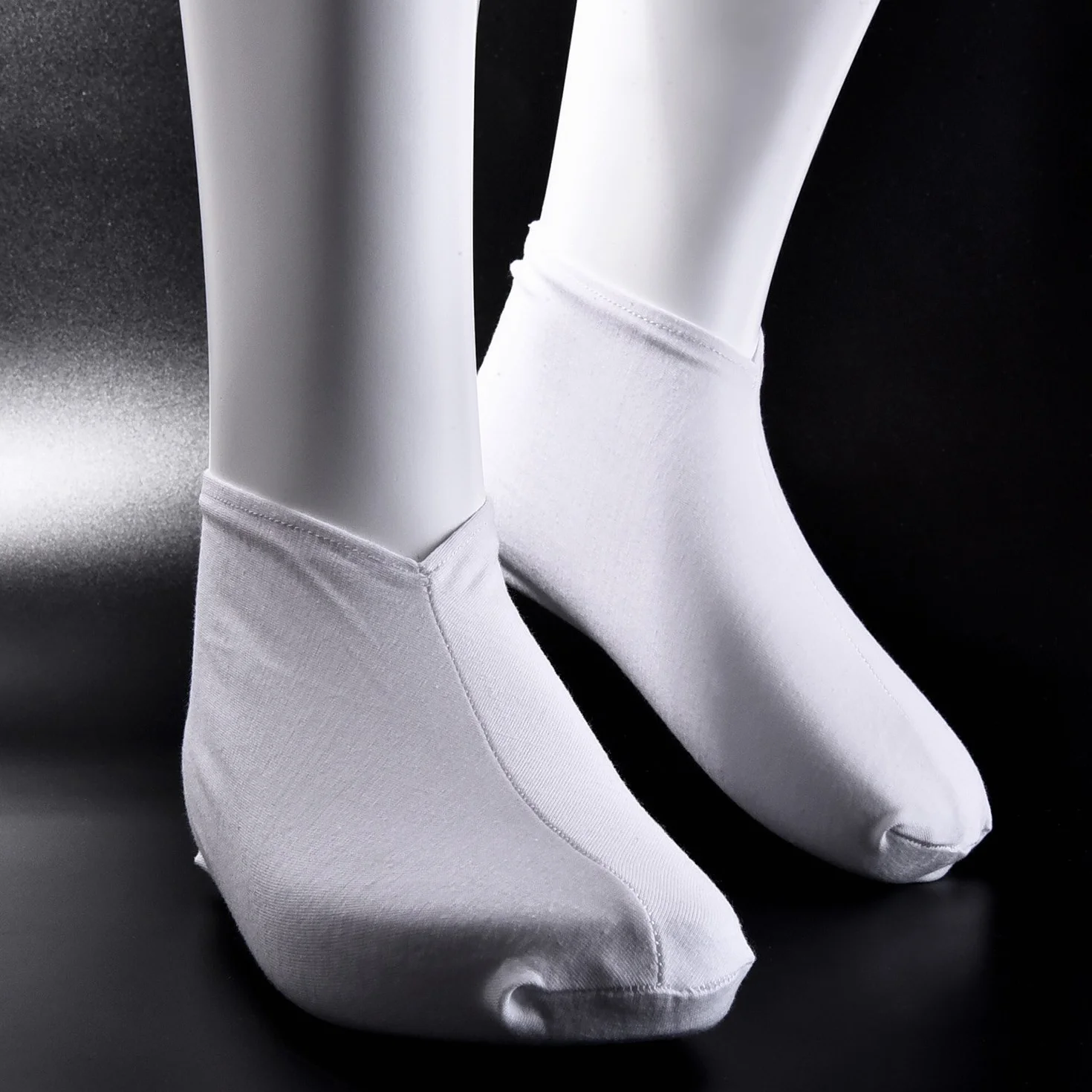 Hotop 6 Paires Chaussettes Hydratantes en Coton Pied Spa pour Peau Sèche et Craquelée, Blanc