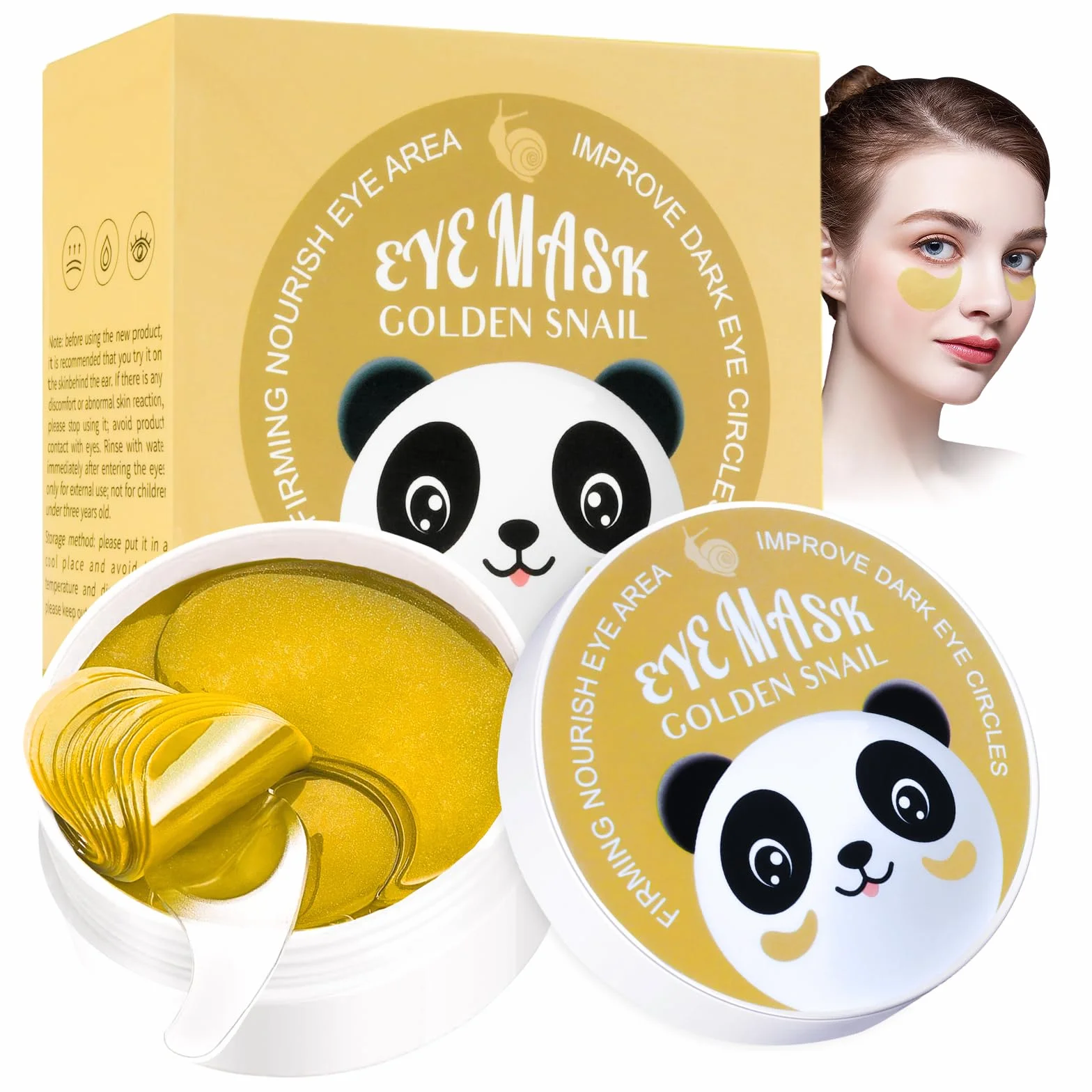 Patchs Yeux Anti Cernes Hyaluron Masque Yeux Hydratant 60 Pièces