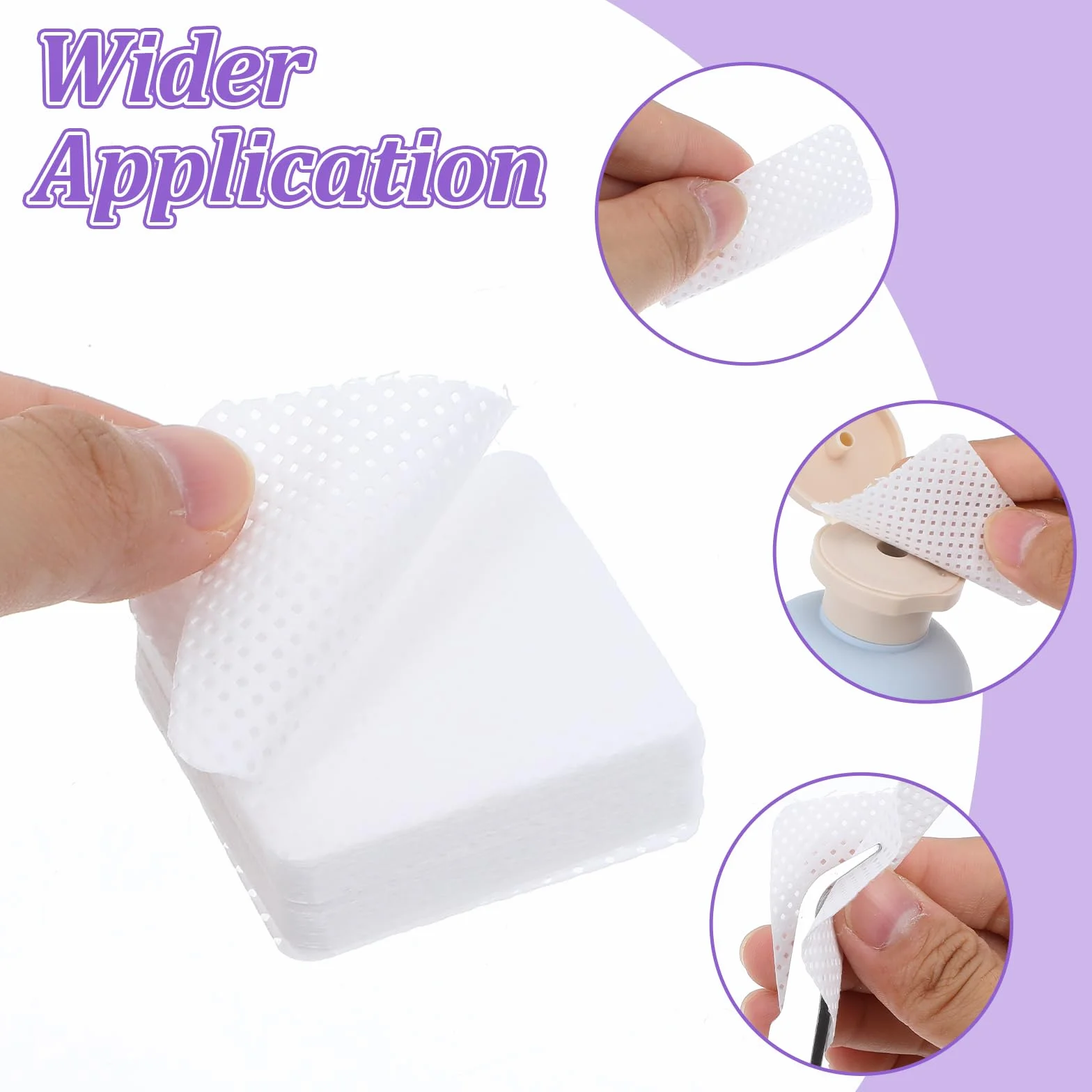Lot de 1000 cotons en cellulose non pelucheux pour ongles en gel et acrylique