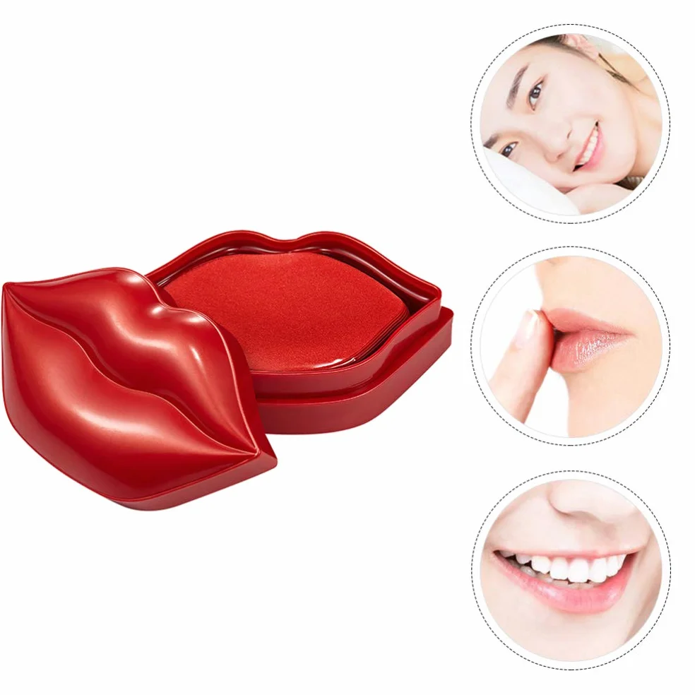 EXCEART à Lèvres en Cristal de Collagène Masques Repulpants pour Les Lèvres Nourrissent Les Lèvres Hydratantes Masque de Sommeil Anti-Âge Coussinets à Lèvres pour Éliminer