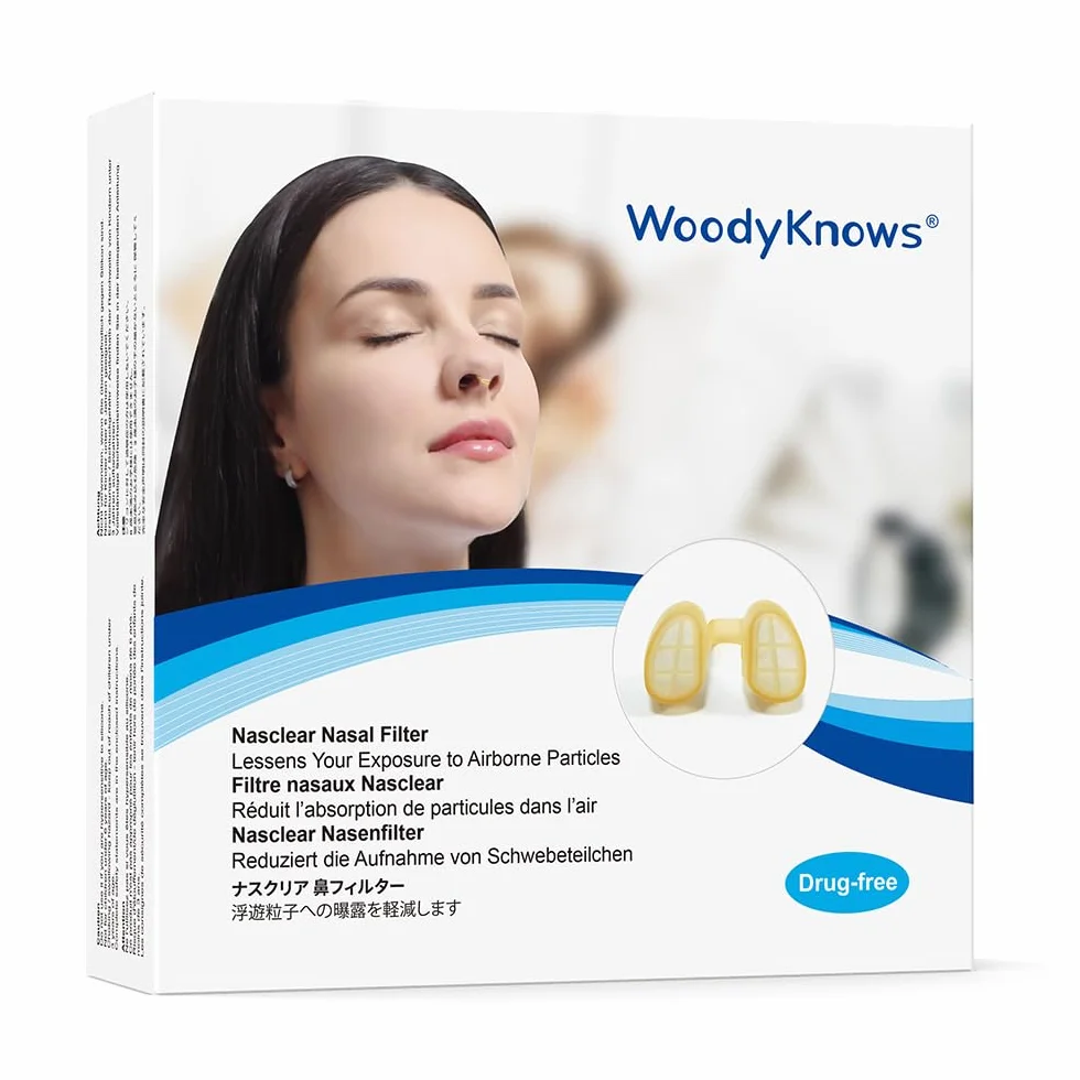 WoodyKnows Nasclear Filtres nasaux anti-allergies protection pollution S/M/L/XL