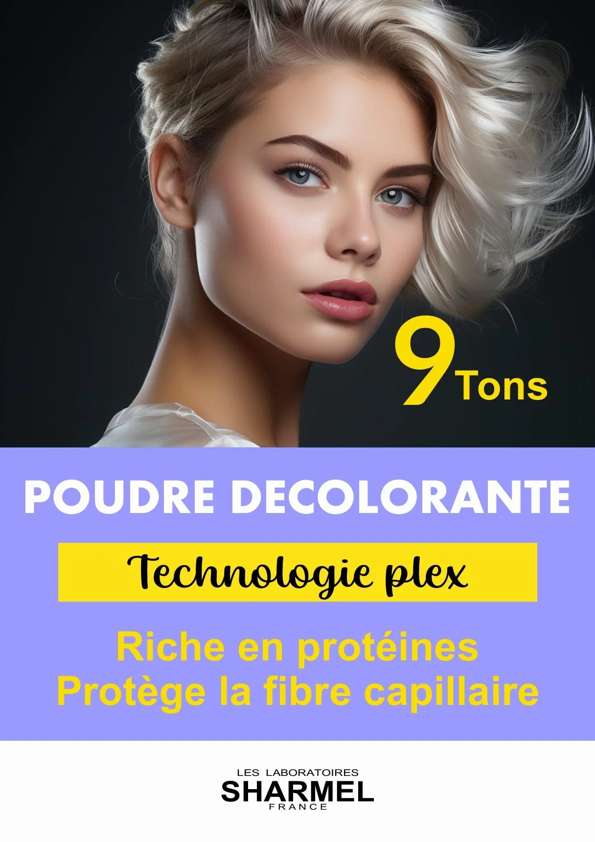 POUDRE DECOLORANTE 9 TONS AVEC TEHNOLOGIE PLEX HAUTE PROTECTION 500GR