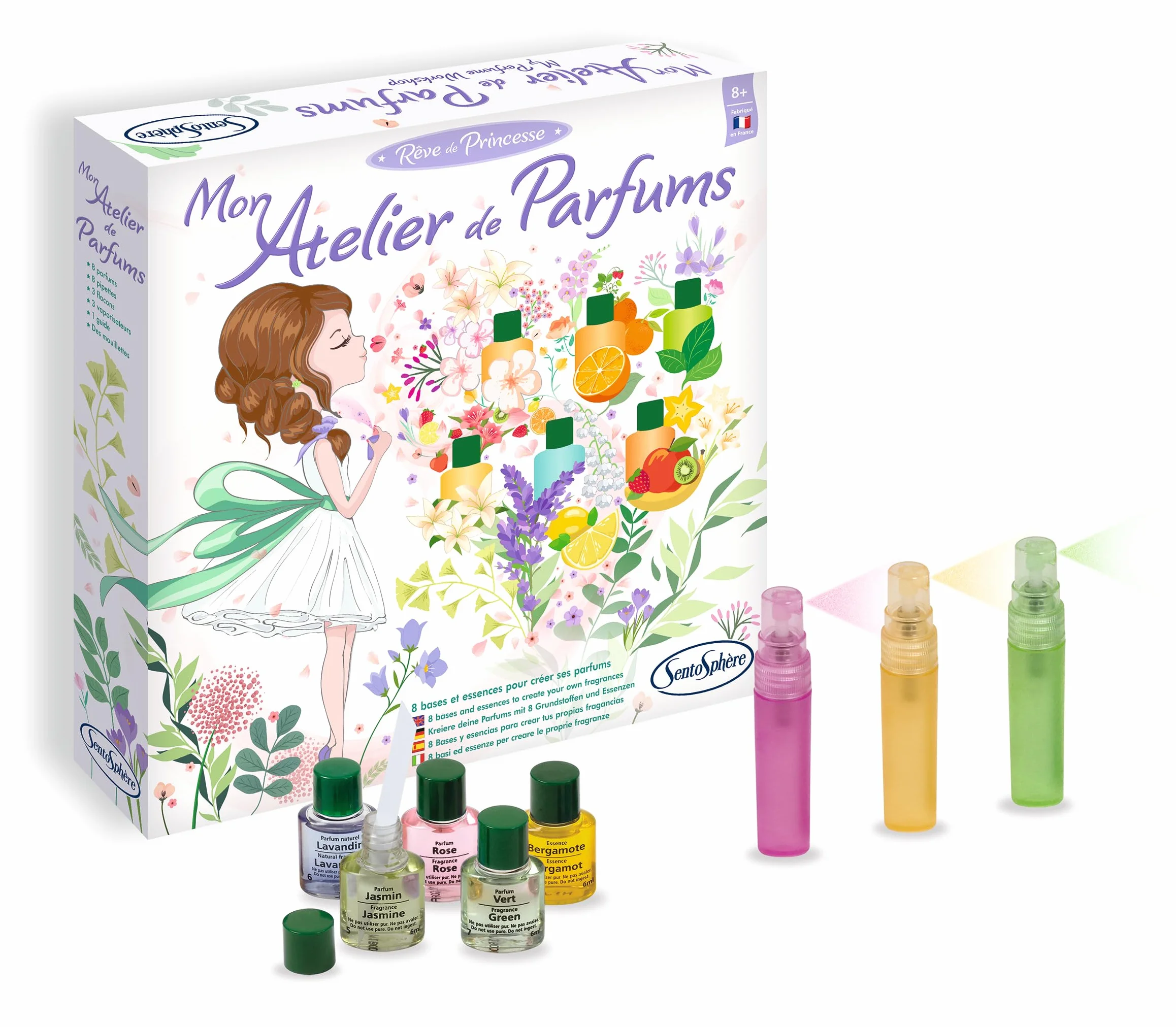 Sentosphère – Rêve de Princesse - Mon Atelier de Parfum - Eaux de toilette aux notes florales, fraîches, fruitées pour enfants - Dès 8 ans - Fabriqué en France - 151