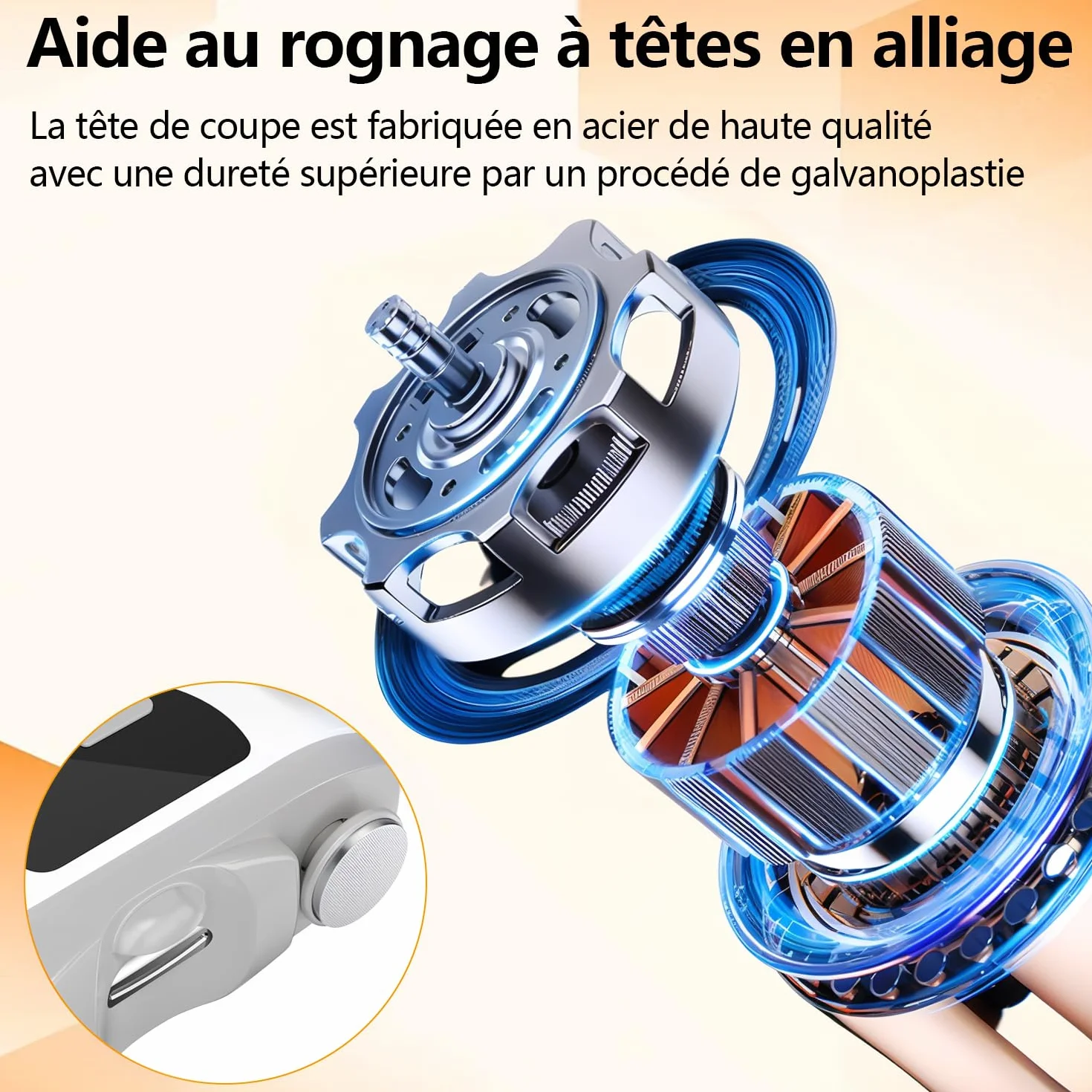 Coupe Ongle Électrique Pied et Main, 3 en 1 Lime a Ongle Electrique et Polisseuse, Coupe-ongles automatique avec à lumière LED, 3 Vitesses Faible bruit, Pour Bébés, Adultes, Personnes Âgées - Gris