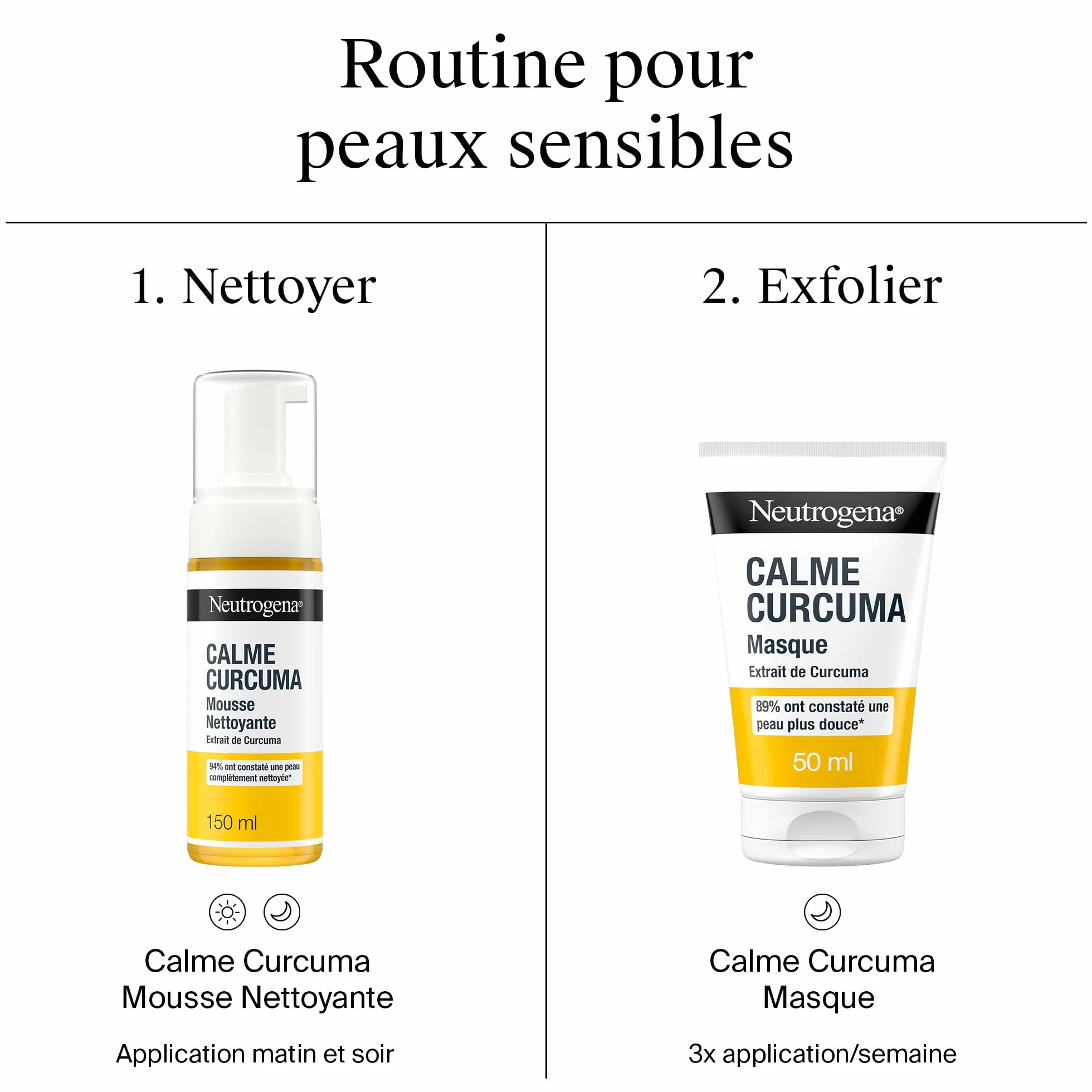 Neutrogena Mousse Nettoyante Calme Curcuma 150 ml Nettoyant Visage
