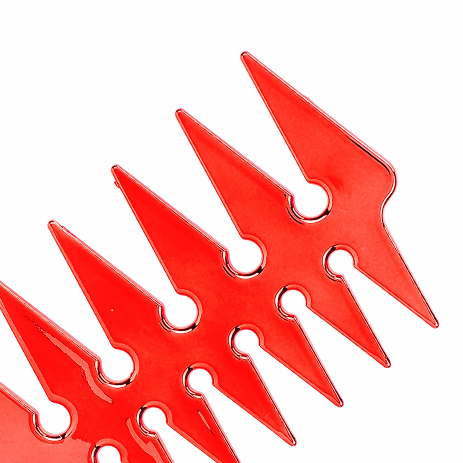 Peigne de Cheveux à Dents Larges Double Face 20 cm Rouge Plastique Rétro
