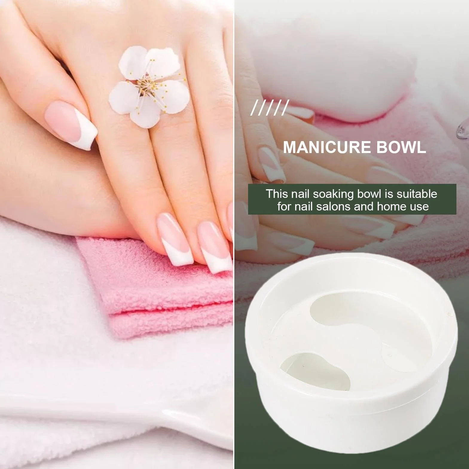 Bol De Trempage Des Ongles, Récipient Pour Lavage Des Mains, Outil De Spa Manucure