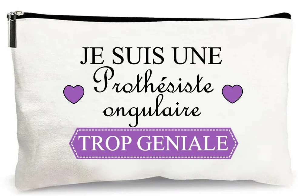 Trousse Beige Prothésiste Ongulaire Idée Cadeau Esthéticienne Fait Main