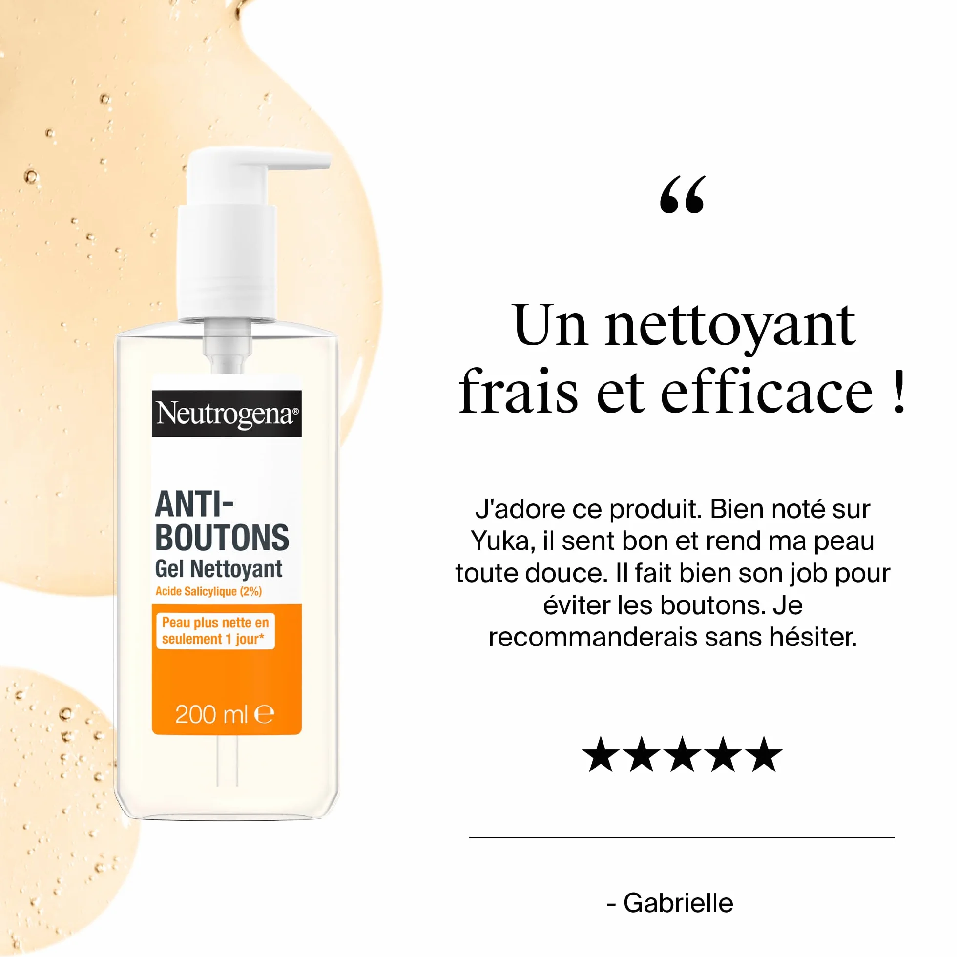 Neutrogena Gel Nettoyant Anti-Boutons Acide Salicylique 2% 200 ml