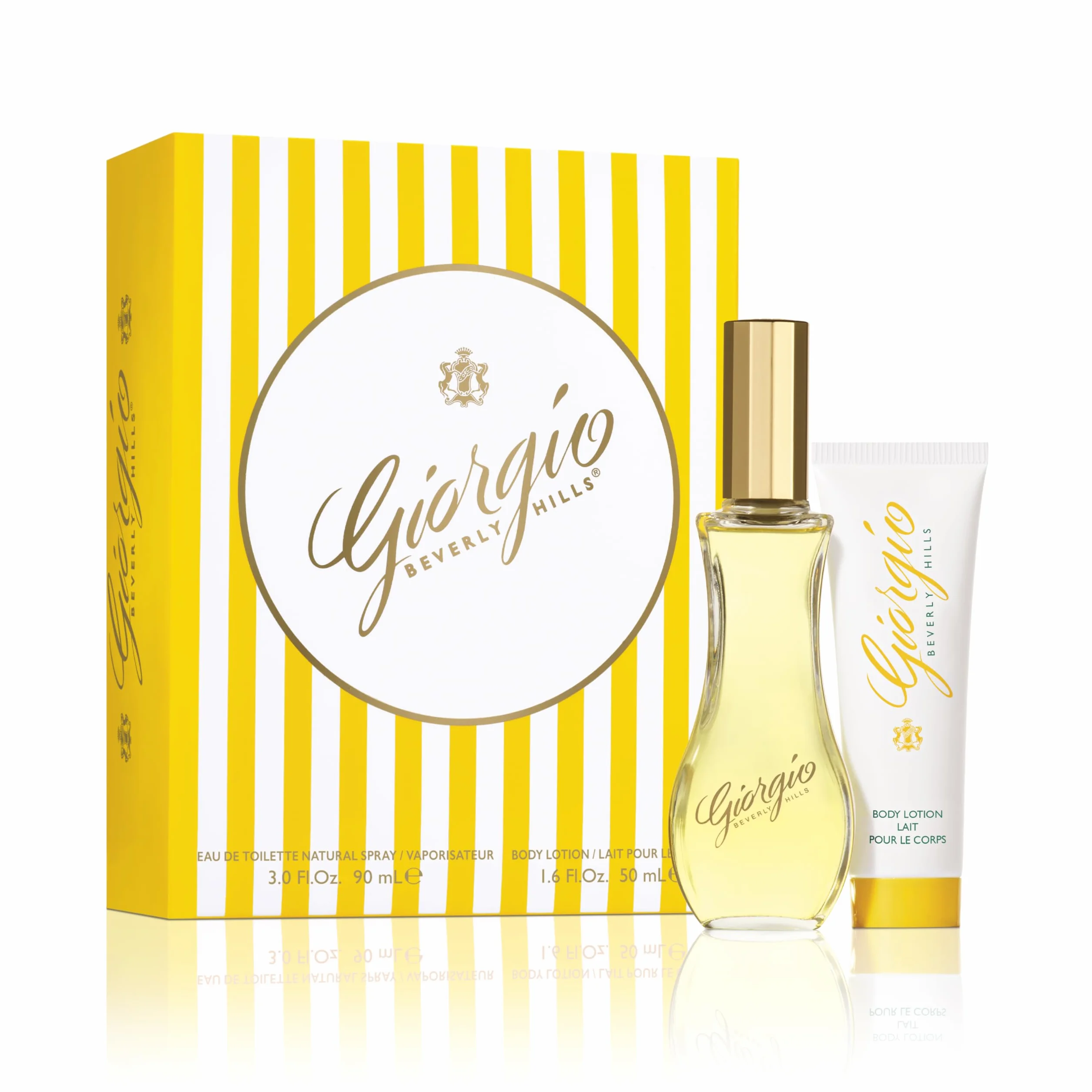 Giorgio Beverly Hills, Coffret Parfum Duo, Eau de Toilette pour Femme (90 ml) et Lotion Parfumée pour le Corps (50 ml), Senteur Florale, Poudrée et Intense