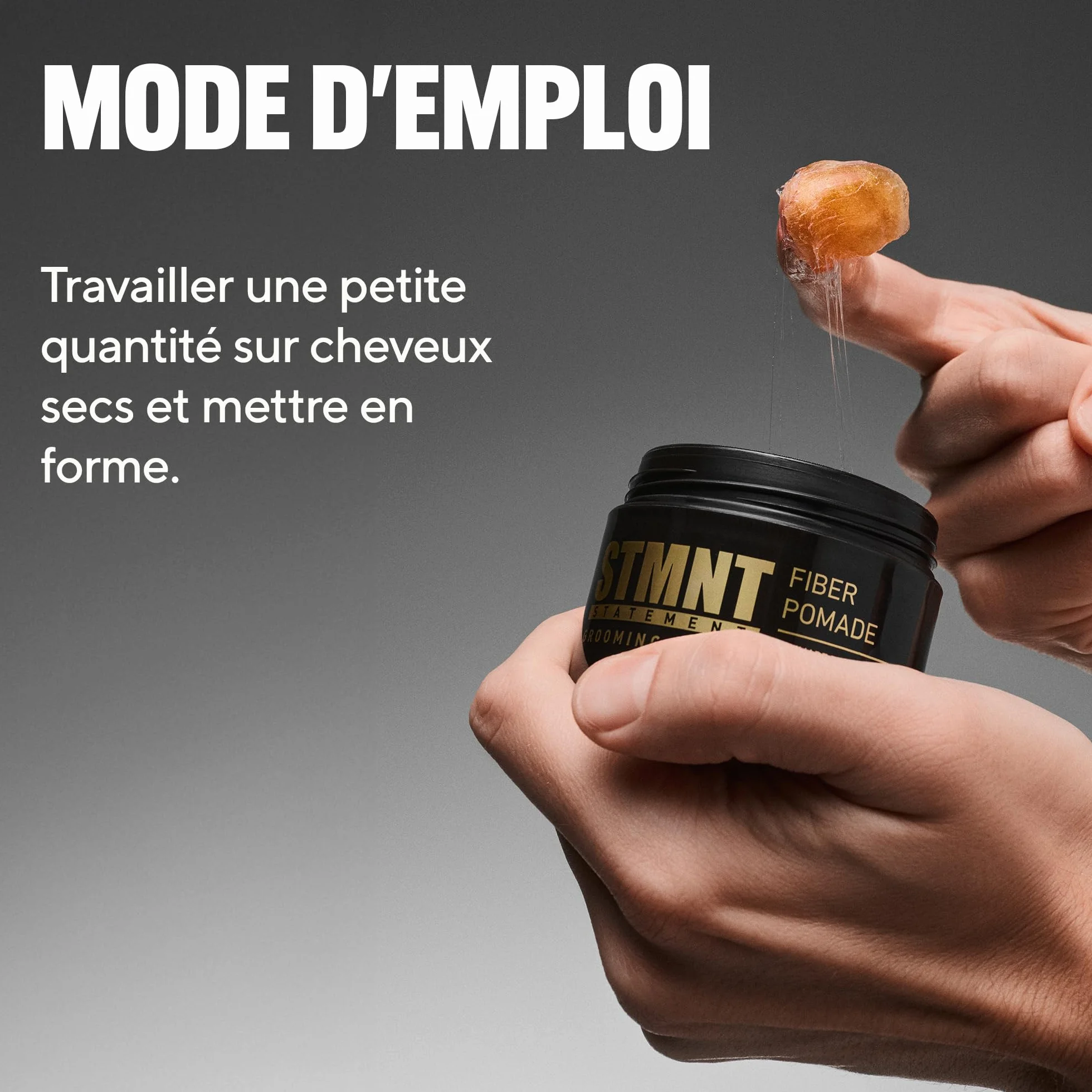 STMNT STATEMENT GROOMING GOODS Pommade en fibre - Tenue forte - Texture extrêmement malléable - Finition semi-mate - Facile à laver