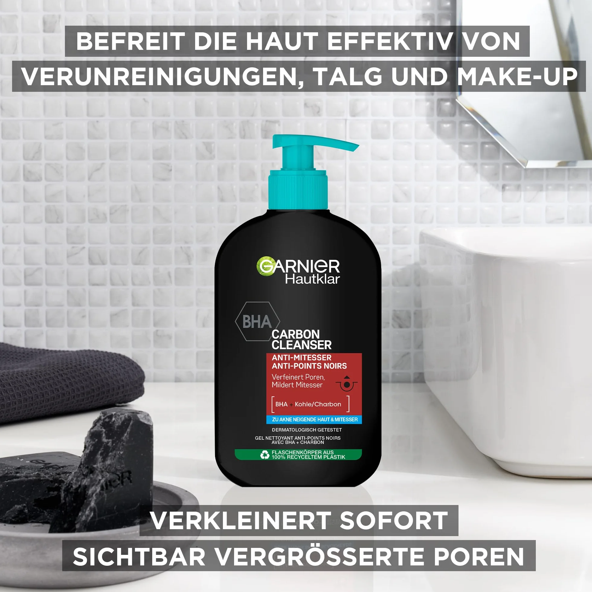 Garnier Gel lavant Carbon Cleanser BHA anti-points noirs 250 ml