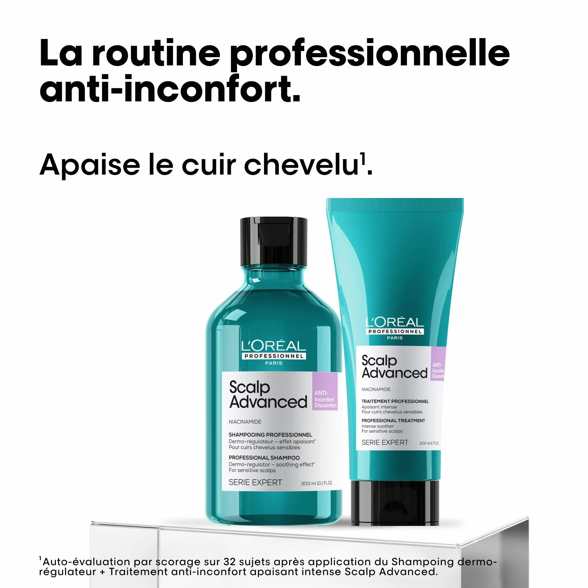 L'Oréal Professionnel Coffret Cadeau Scalp Advanced Routine Anti-Inconfort & Démangeaisons Cuir Chevelu Sensible Duo Shampoing + Traitement à Rincer