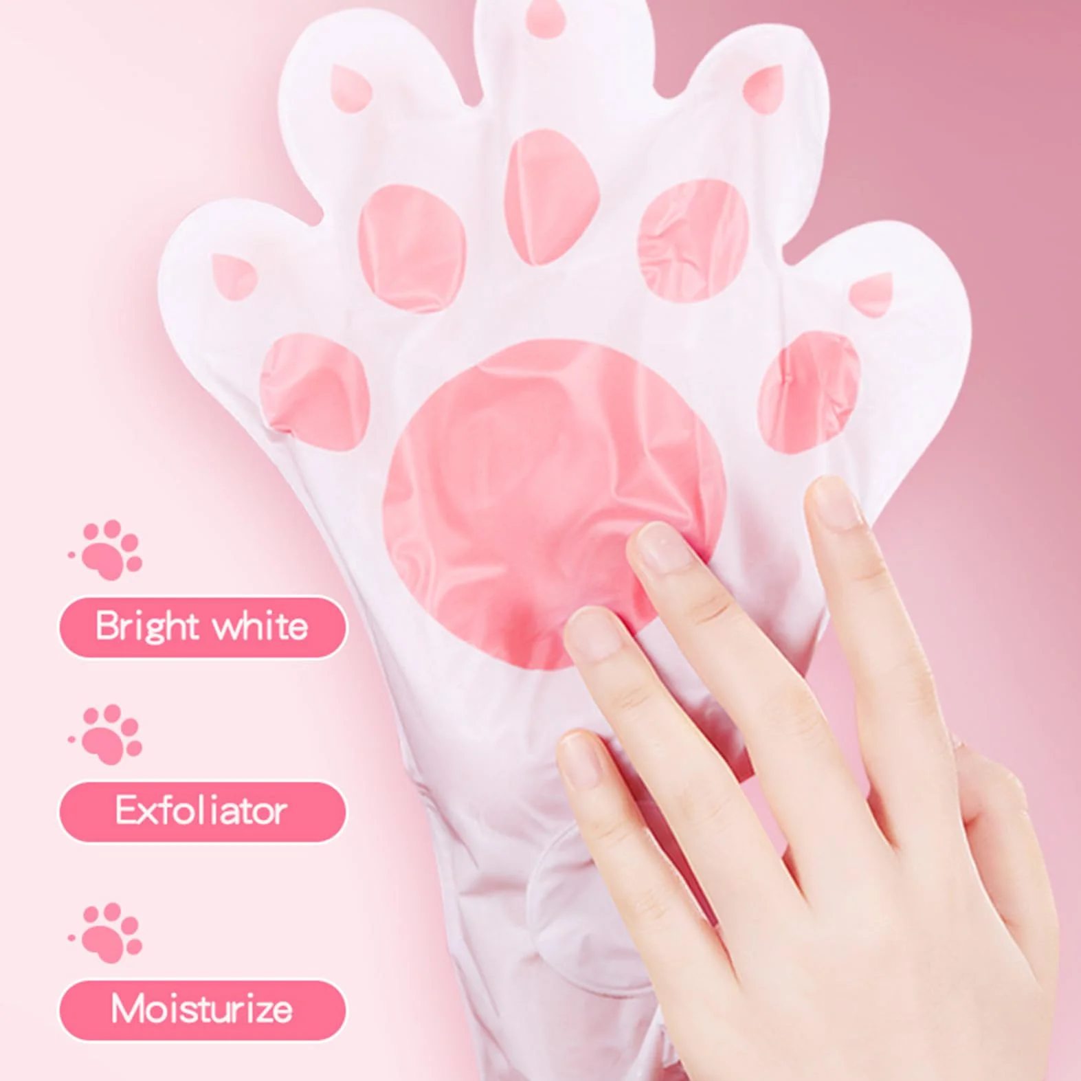 Lot de 8 paires de gants de soin pour les mains, masque hydratant niacinamide lait de chèvre